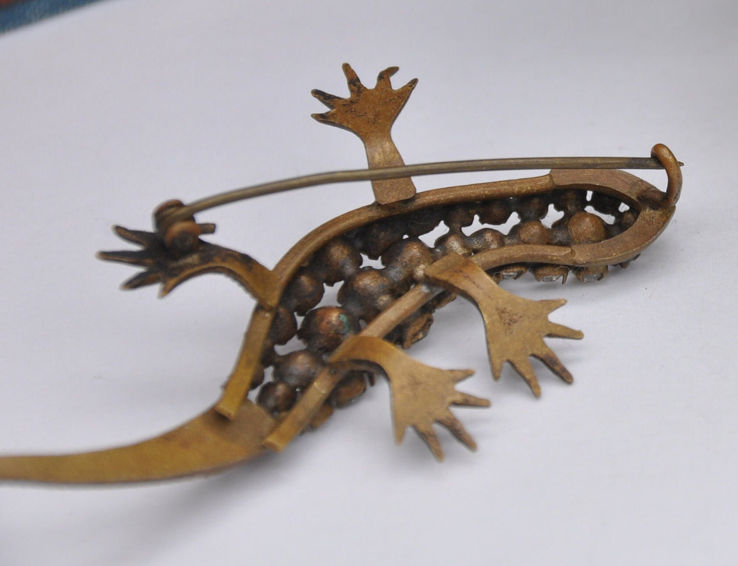 Antique Victorian Paste Lizard Brooch