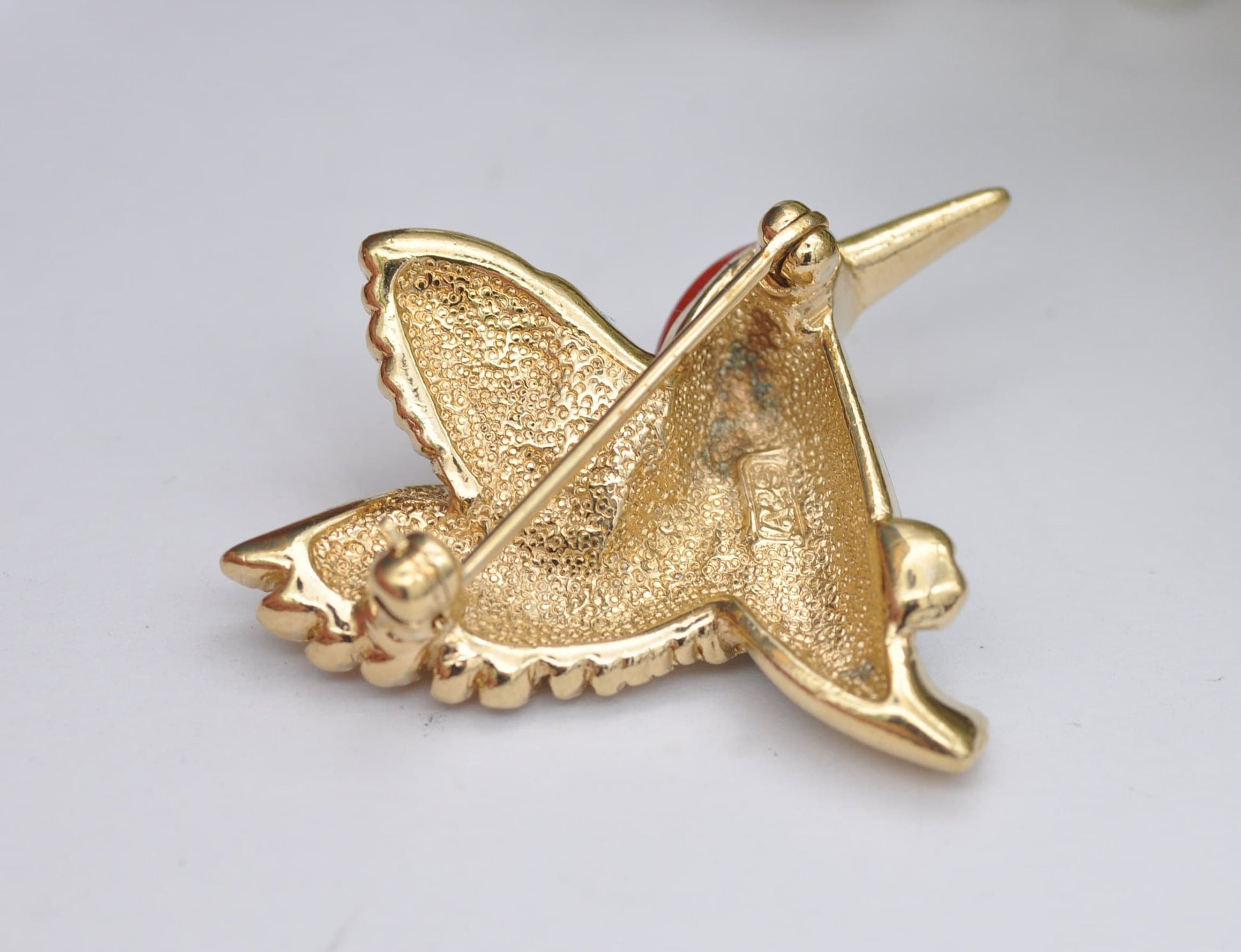 Vintage Attwood and Sawyer A&S Enamel Hummingbird Brooch