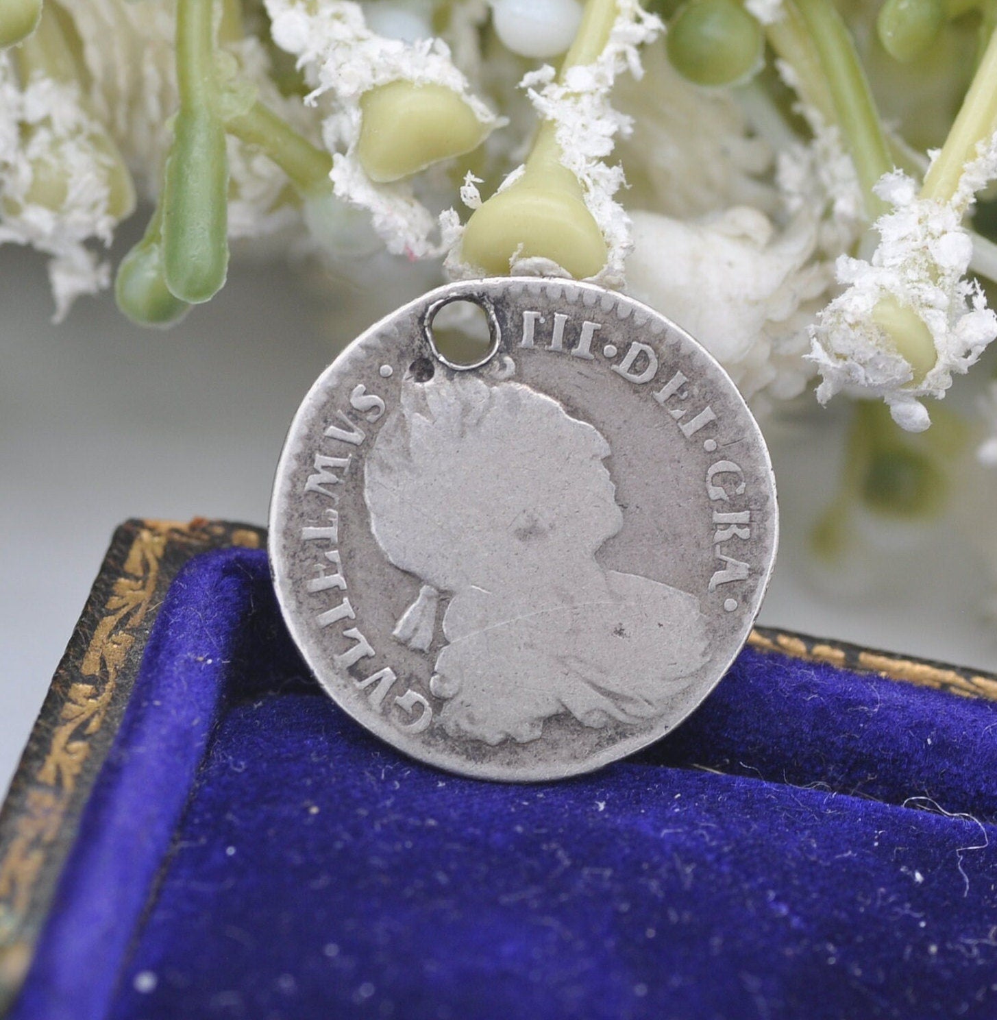 Antique Silver 1700 William III Fourpence Coin Pendant - Old British Groat | Silver Coin Jewellery | Rarer Date