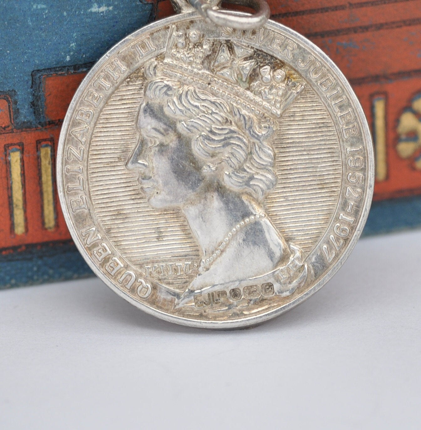 Vintage Sterling Silver Elizabeth II Silver Jubilee Pendant 1977 by EJLtd