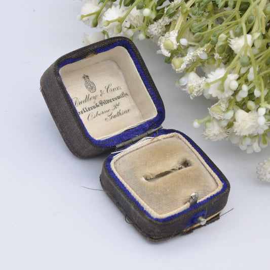 Antique Dudley & Cox Ring Box - Osborne Road Southsea Jewellers | Silk and Velvet Lined