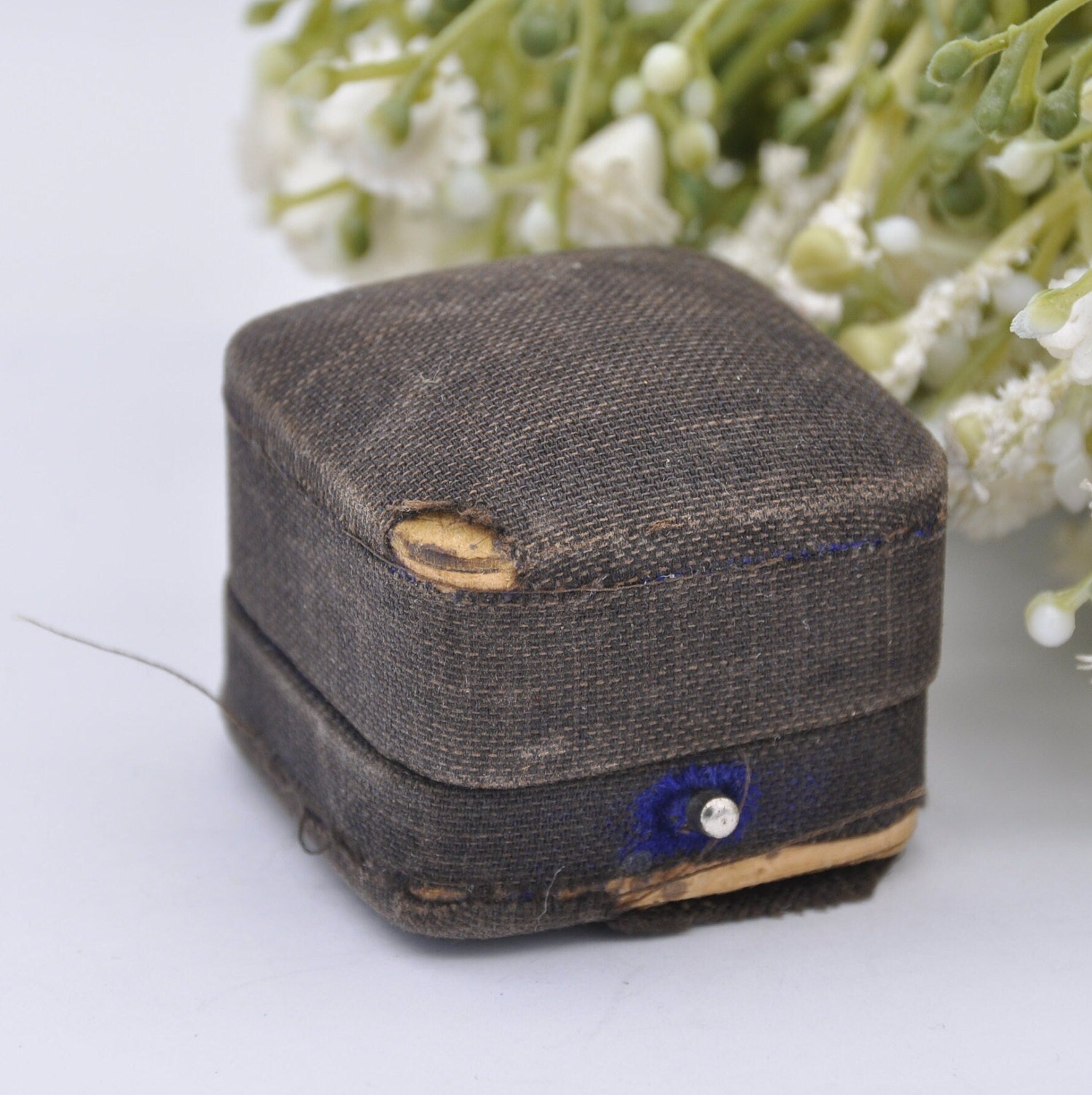 Antique Dudley & Cox Ring Box - Osborne Road Southsea Jewellers | Silk and Velvet Lined