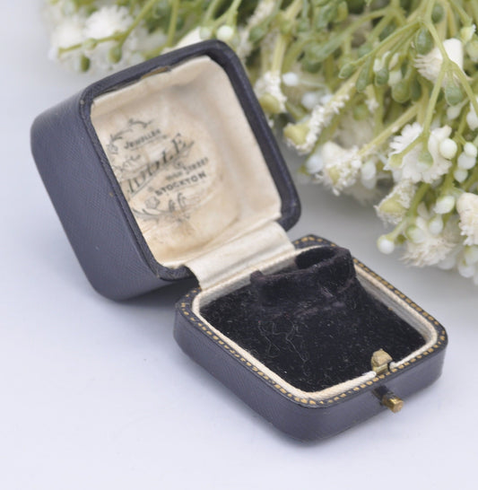 Antique Liddle Ring Box with Raised Setting - Stockton Jewellers | Silk and Velvet Lined