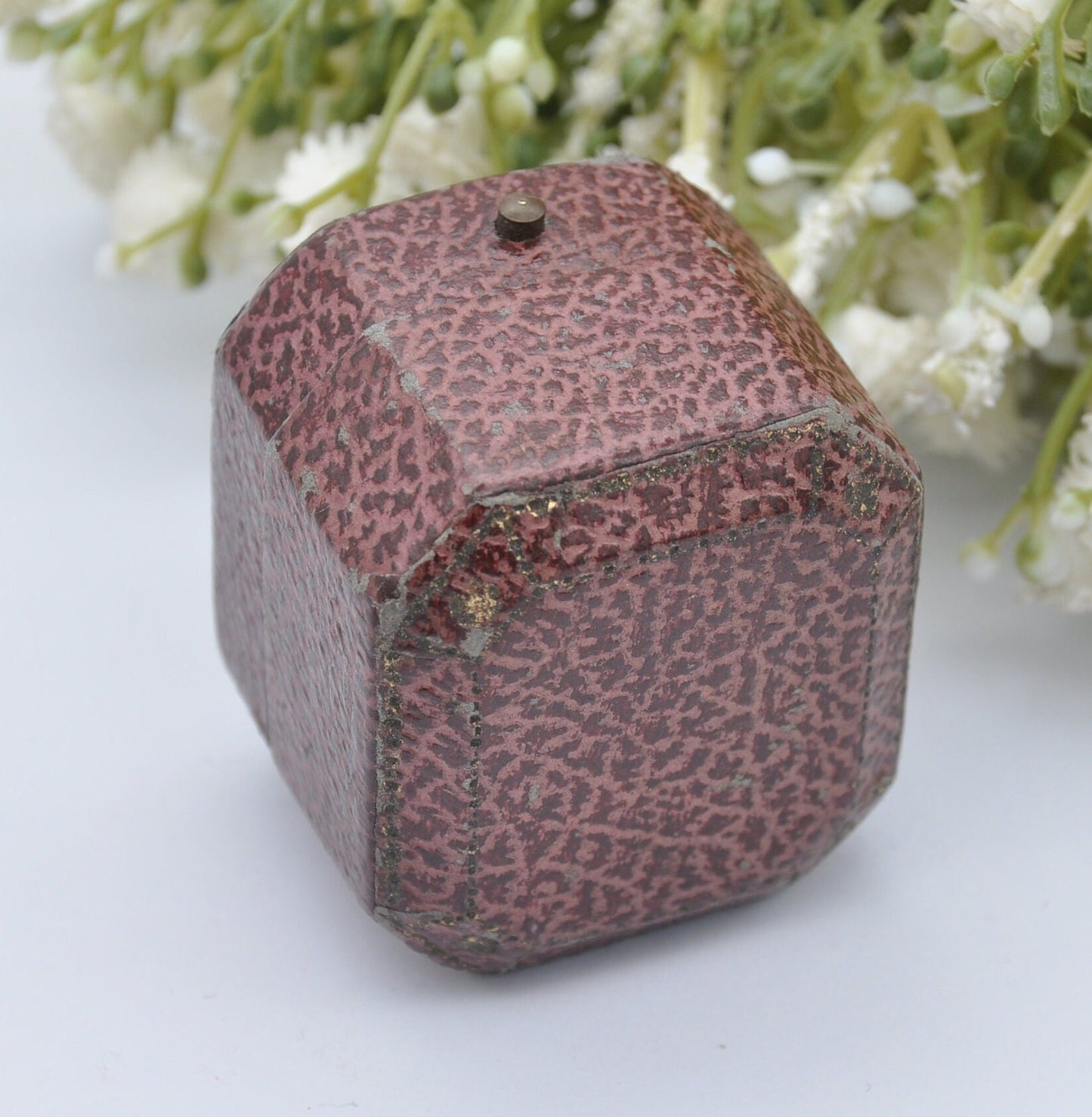 Vintage Leather Ring Box -John Ward & Son Jewellers South Kensington | Silk and Velvet Lined
