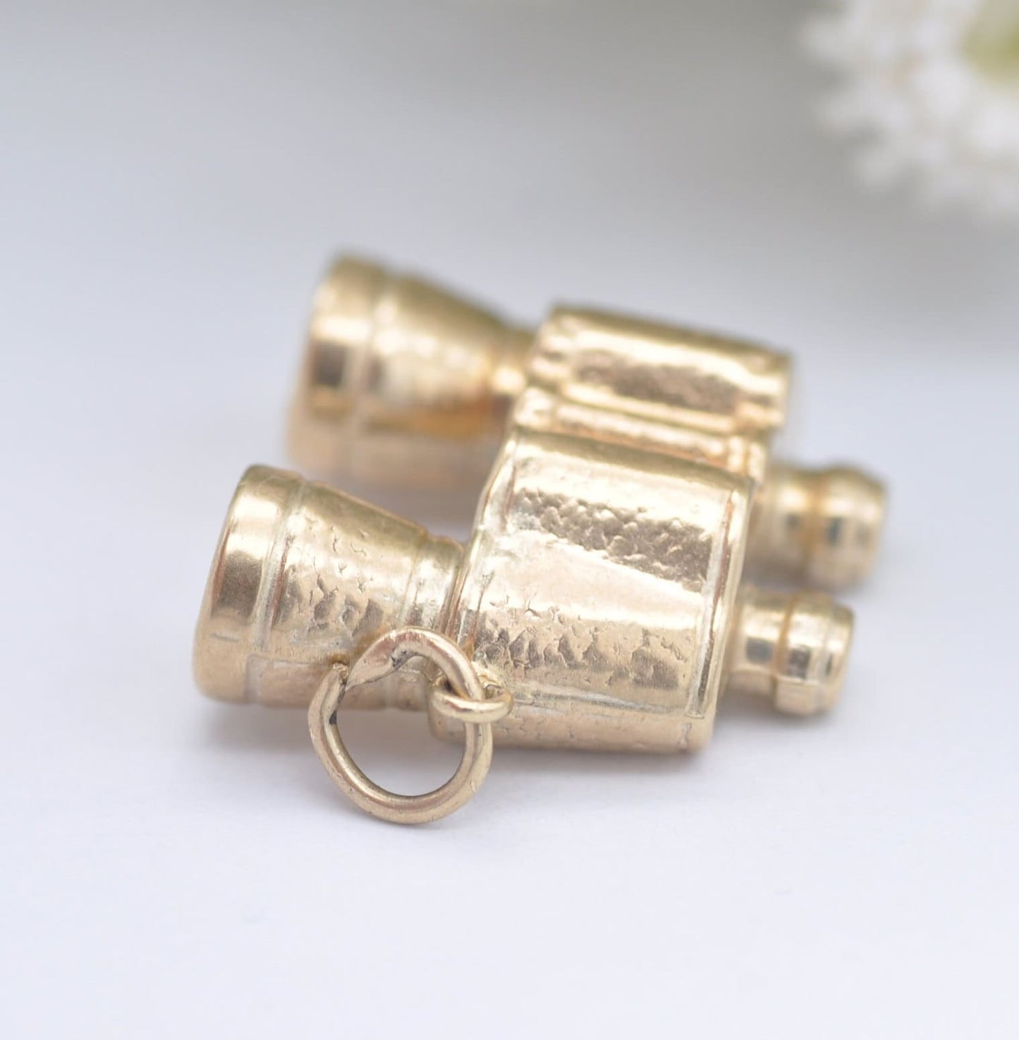 Vintage 9ct Gold Binoculars Charm Pendant 1975