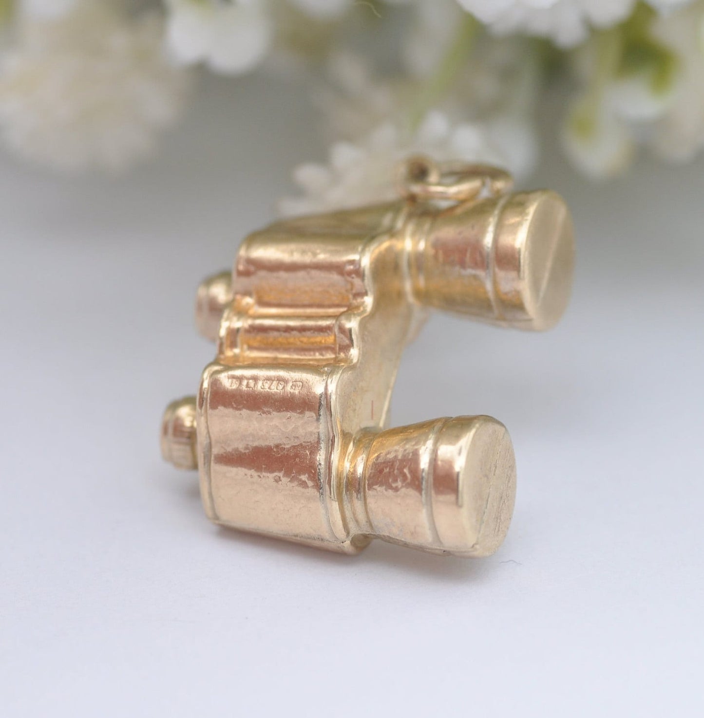 Vintage 9ct Gold Binoculars Charm Pendant 1975