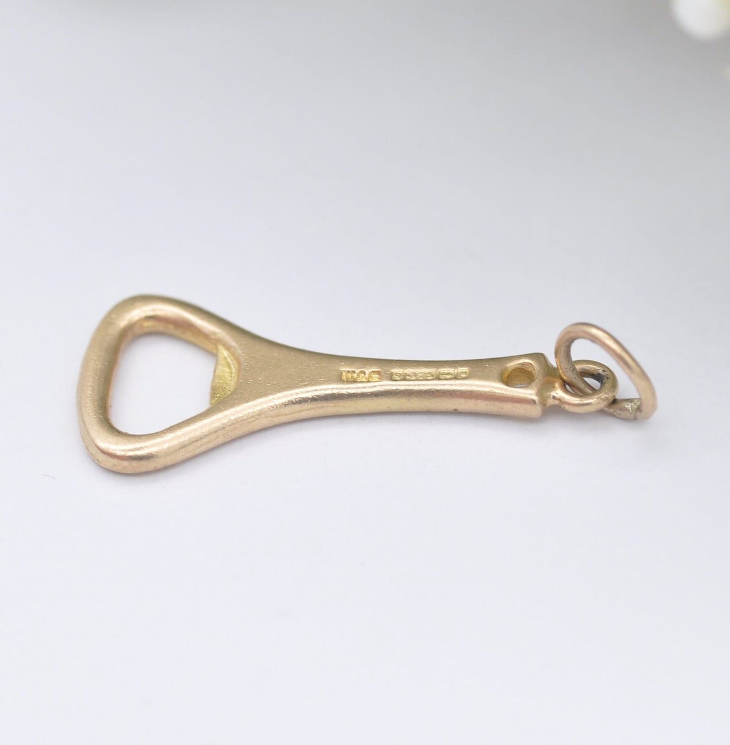 Vintage 9ct Gold Bottle Opener Charm Pendant 1964