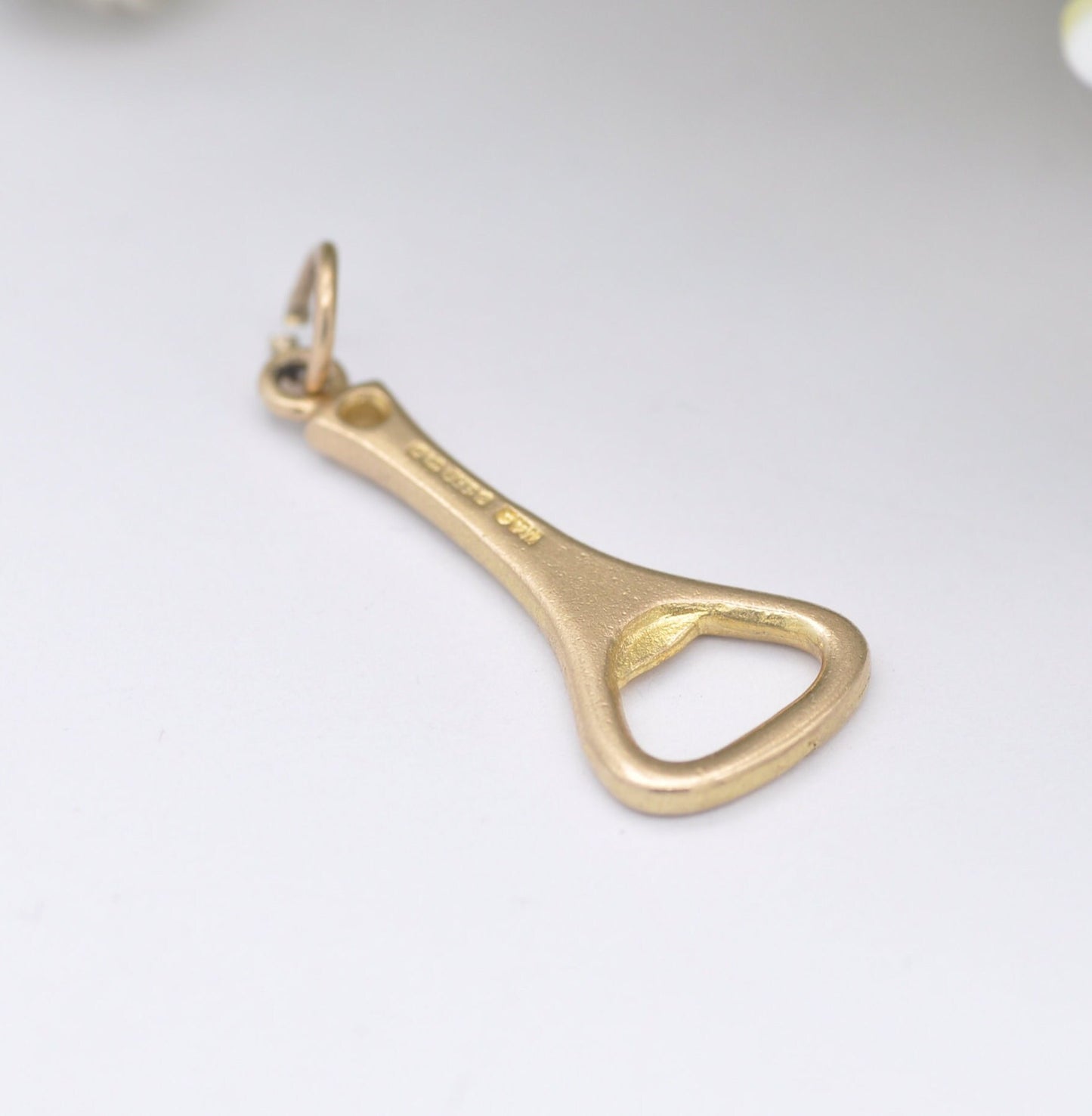 Vintage 9ct Gold Bottle Opener Charm Pendant 1964