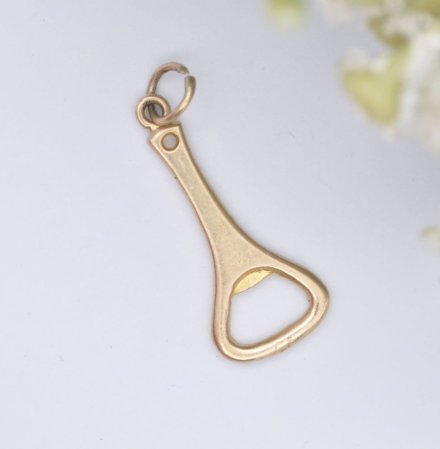 Vintage 9ct Gold Bottle Opener Charm Pendant 1964