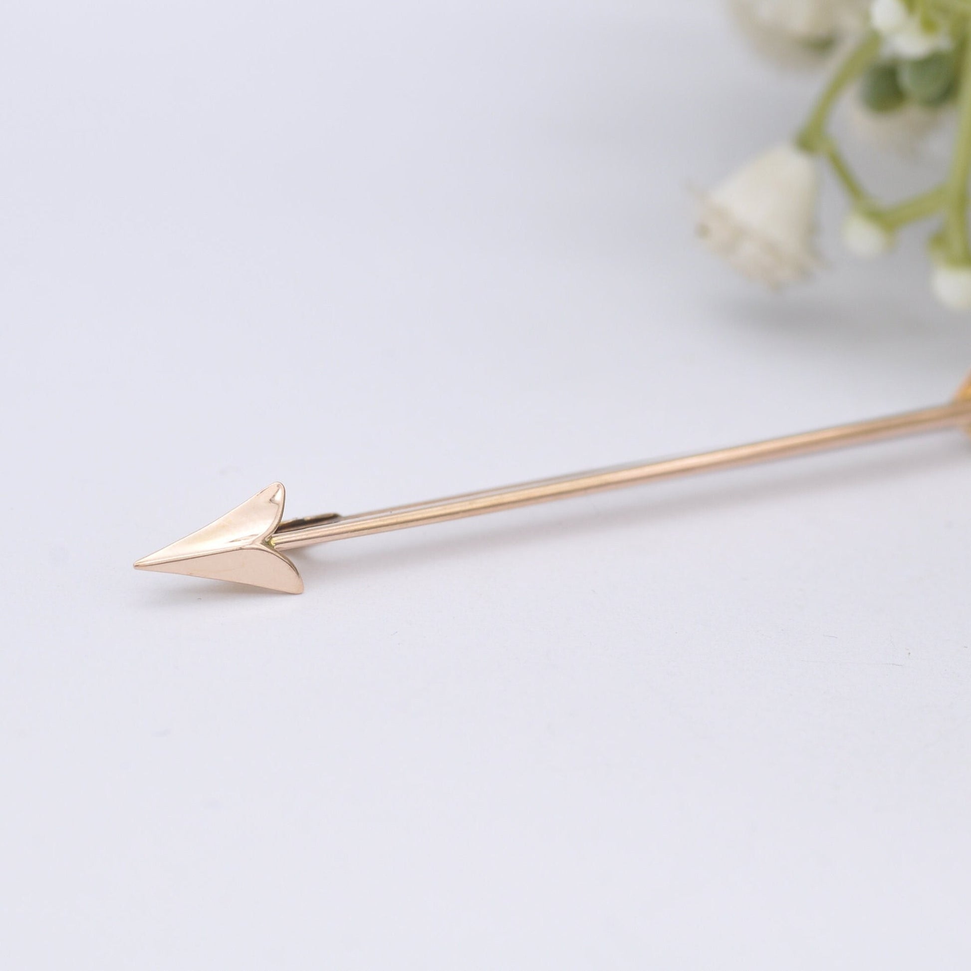 Antique 15ct Gold Arrow Bar Brooch - Cupid's Arrow | Dart