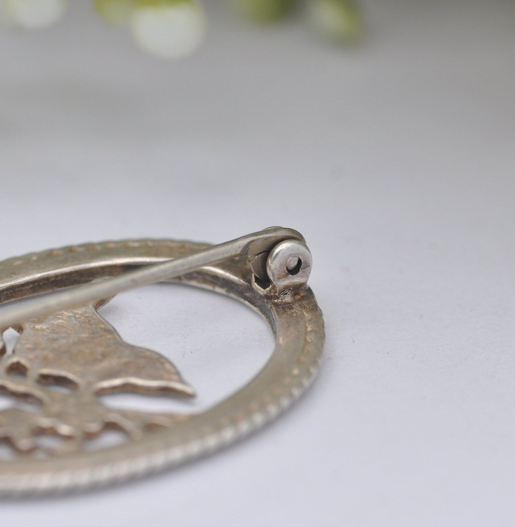 Vintage Silver Robin on a Branch Brooch - Openwork Bird Brooch | Victorian Style