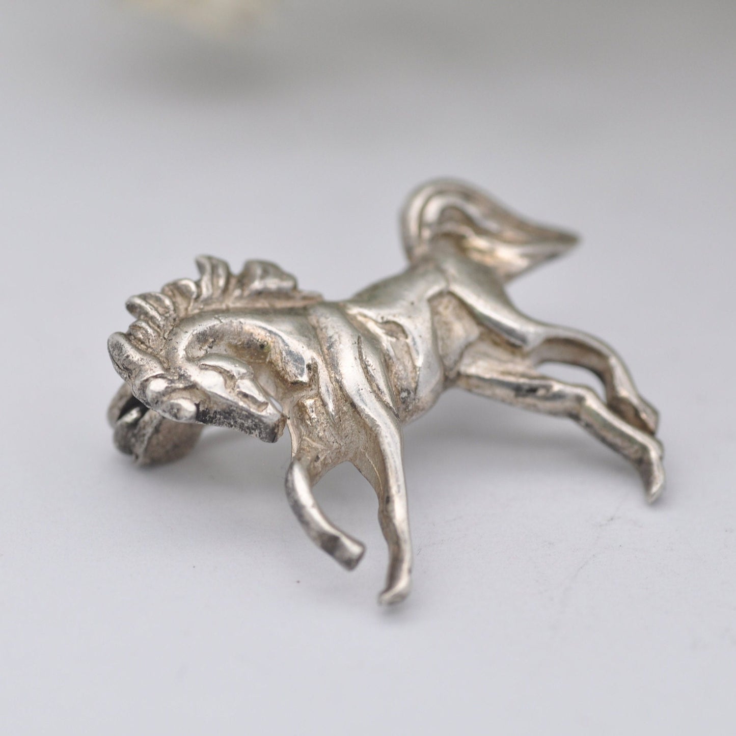 Vintage Sterling Silver Horse Brooch - Novelty Animal Jewellery | Realistic Horse Pin