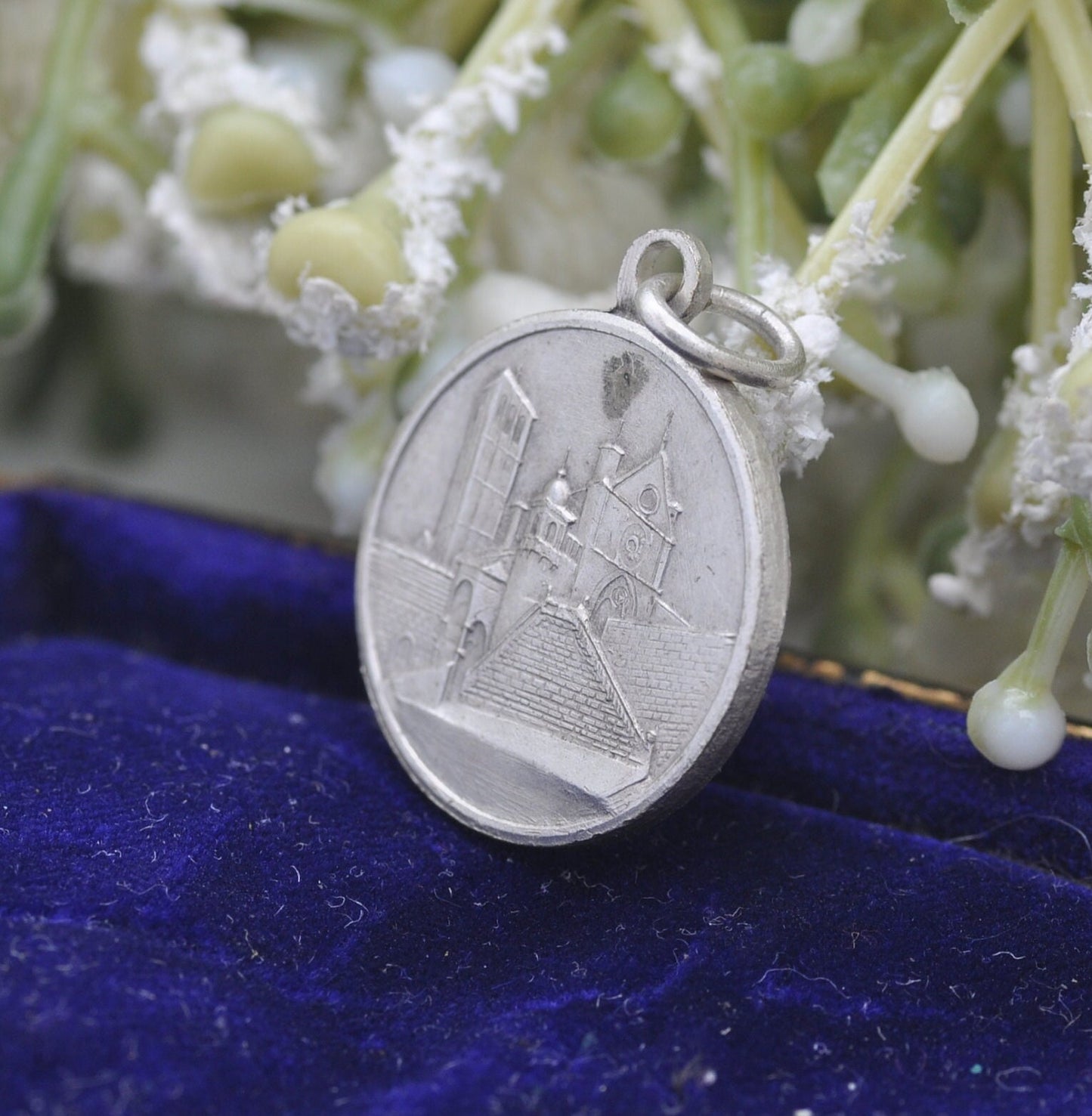 Vintage Italian Saint Francesco of Assisi Pendant - Silver Tone Token | S Francesco D'Assisi