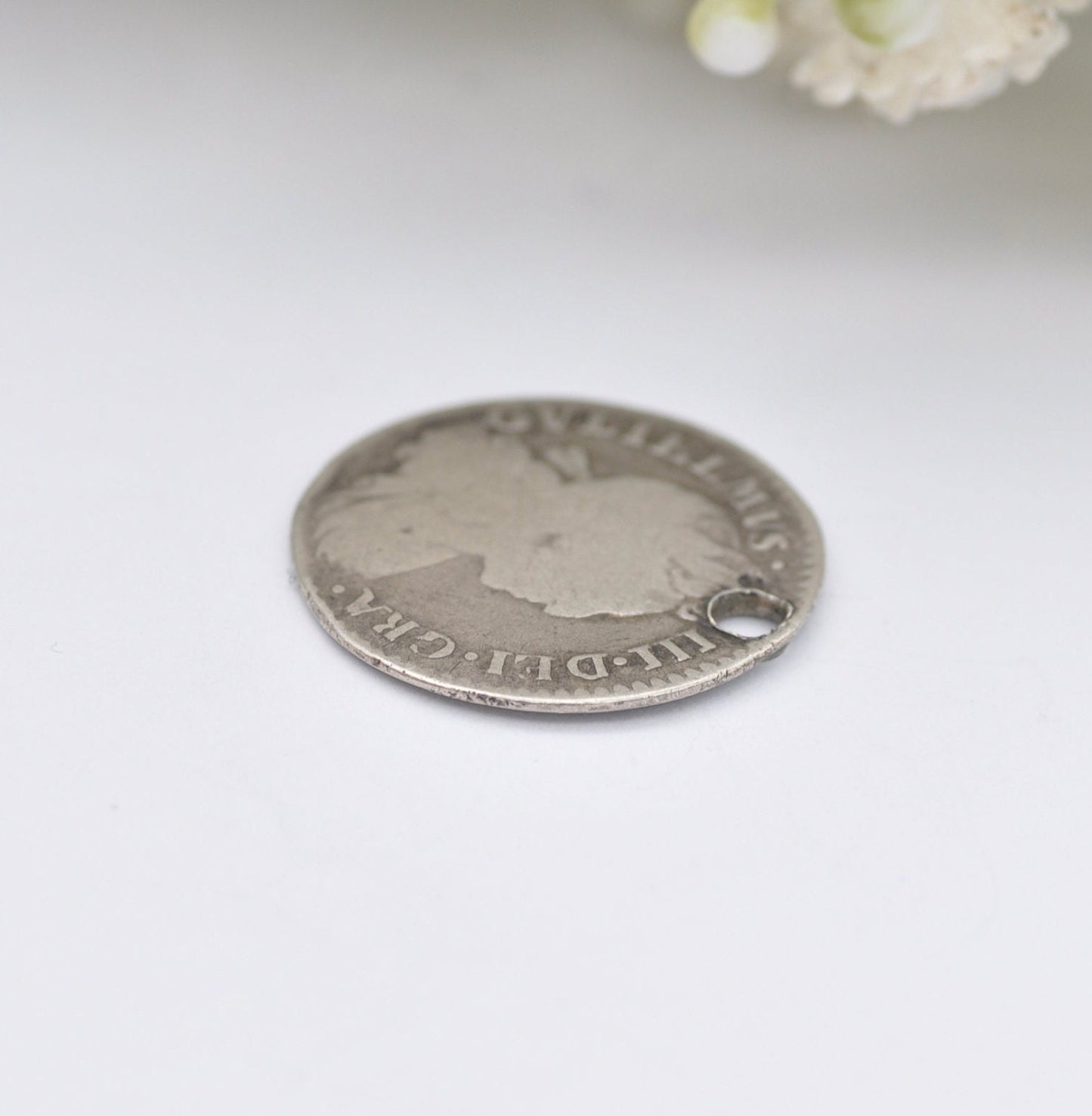 Antique Silver 1700 William III Fourpence Coin Pendant - Old British Groat | Silver Coin Jewellery | Rarer Date