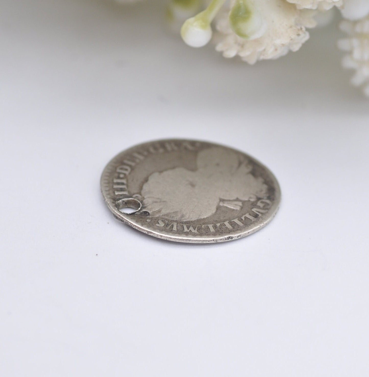 Antique Silver 1700 William III Fourpence Coin Pendant - Old British Groat | Silver Coin Jewellery | Rarer Date