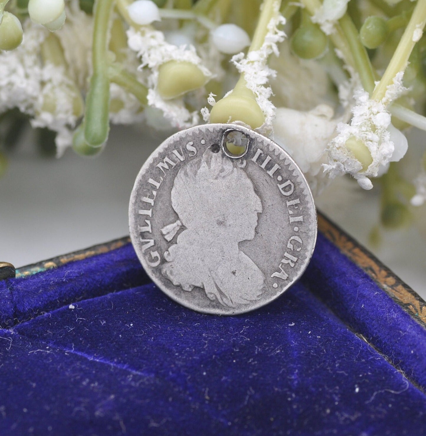 Antique Silver 1700 William III Fourpence Coin Pendant - Old British Groat | Silver Coin Jewellery | Rarer Date