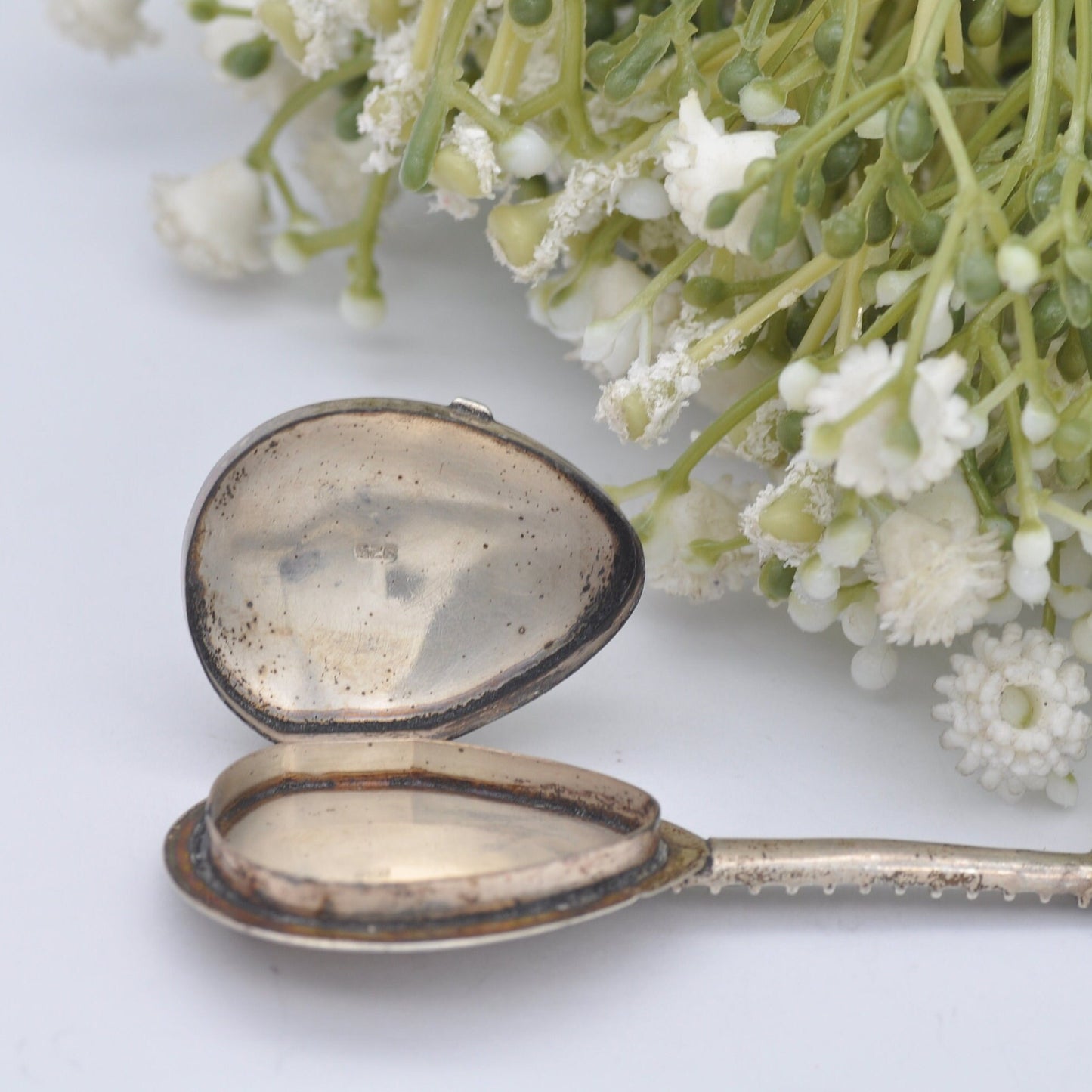 Vintage Sterling Silver Mandolin Trinket Box with Strings - Hand Engraved | Novelty Musical Instrument Collectable