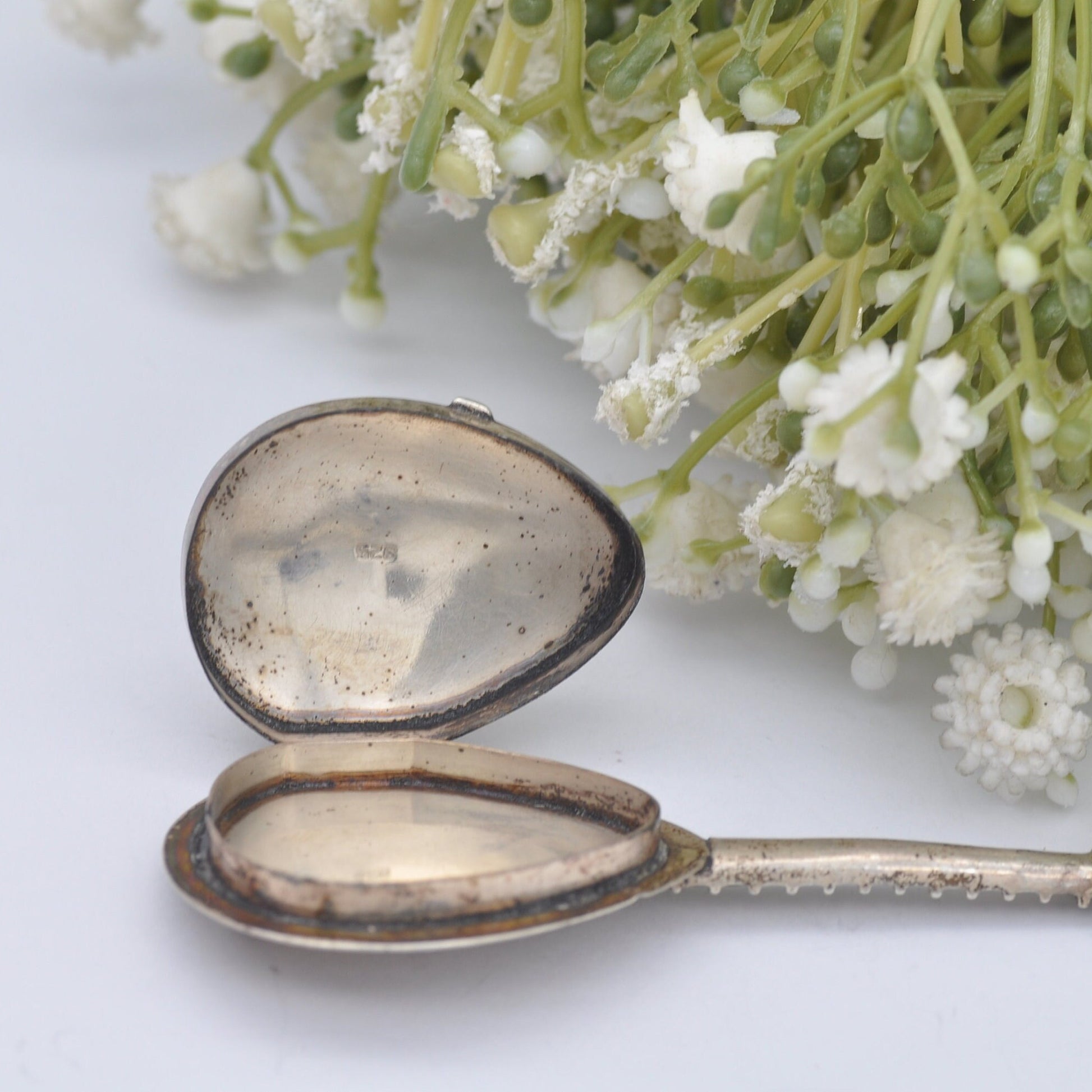 Vintage Sterling Silver Mandolin Trinket Box with Strings - Hand Engraved | Novelty Musical Instrument Collectable