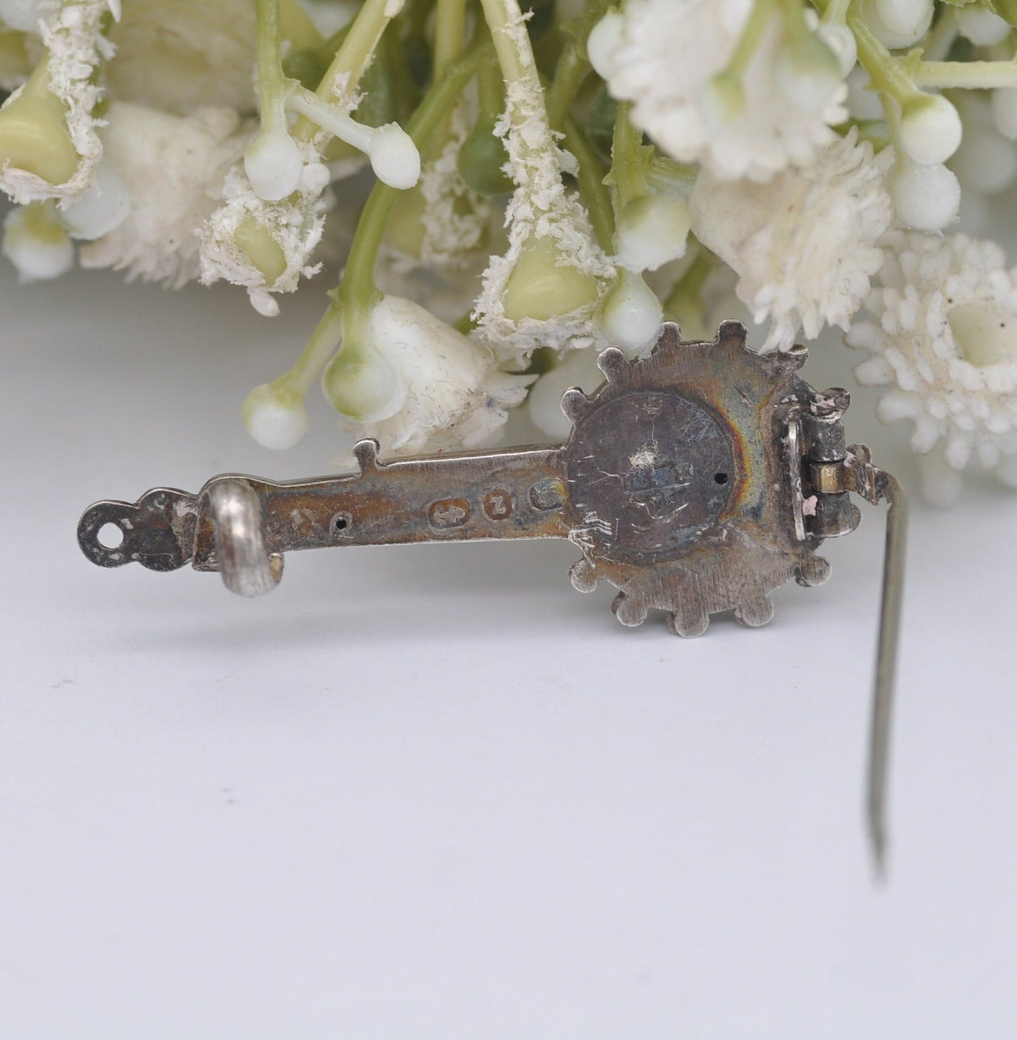 Antique Victorian Sterling Silver Banjo Brooch 1899 - Victorian Novelty Musical Instrument Jewellery