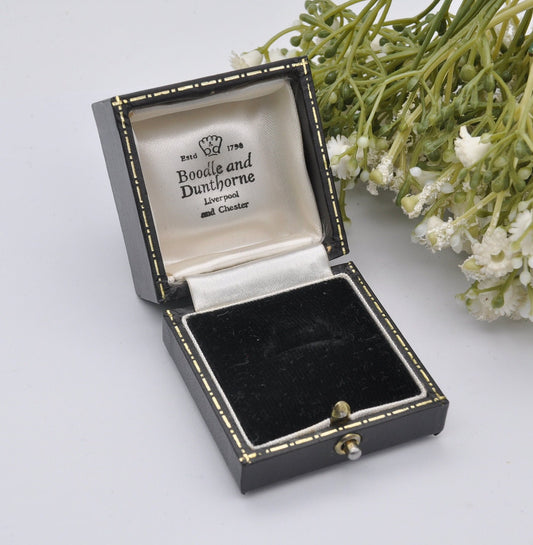 Vintage Boodle and Dunthorne Ring Box - B&D | Liverpool and Chester | Established 1798