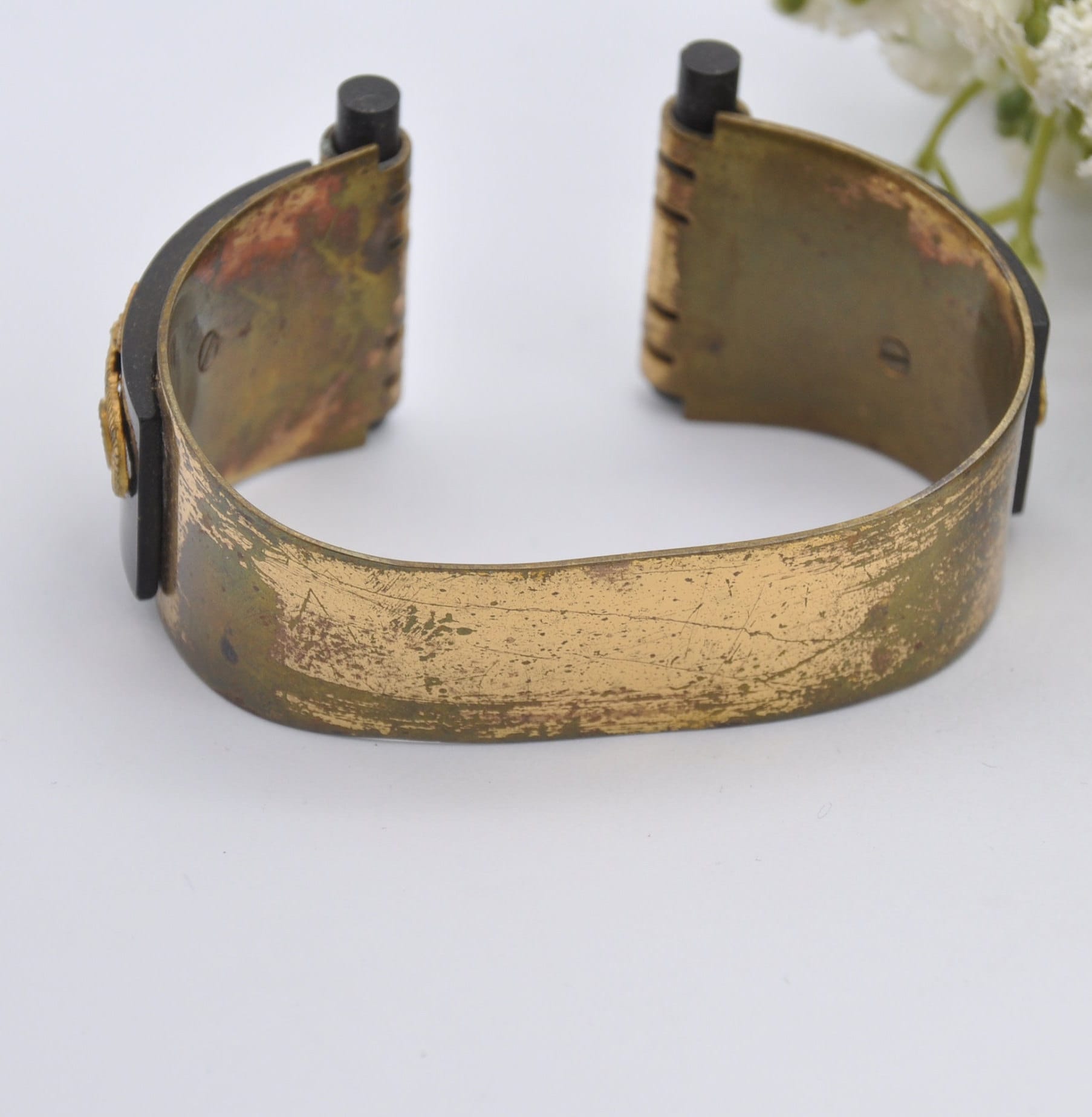 Vintage Jean Painlevé Seahorse Bangle Bracelet - Art Deco L’Hippocampe Jewellery | Galalith Early Plastic