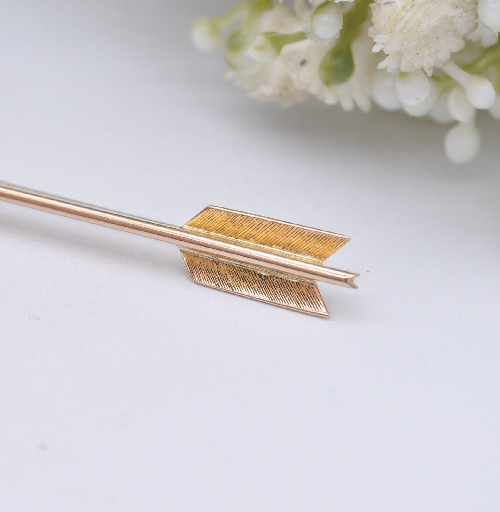 Antique 15ct Gold Arrow Bar Brooch - Cupid's Arrow | Dart