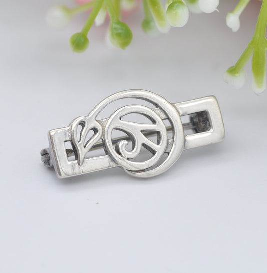 Vintage Scottish Sterling Silver Celtic Flower Brooch 1999