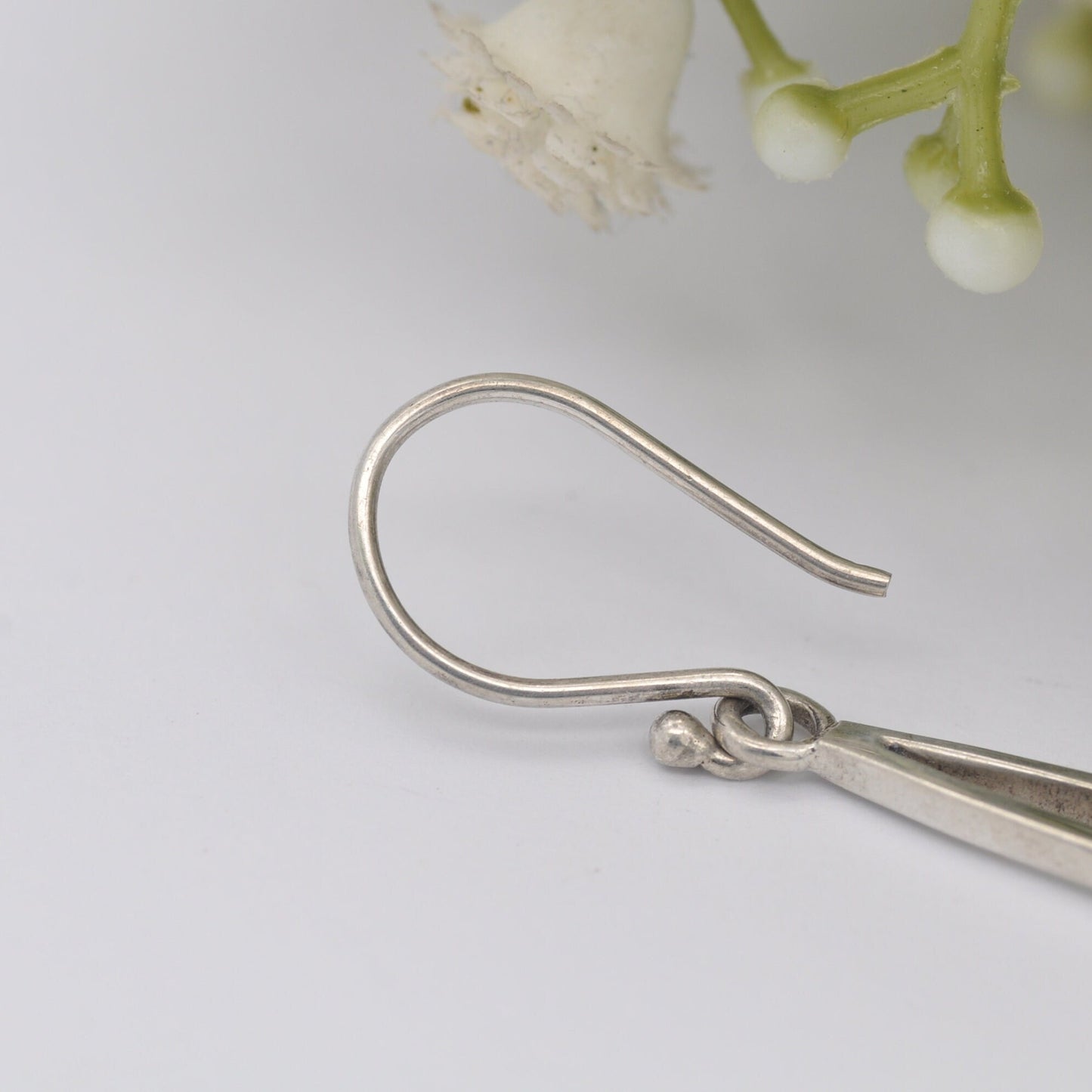 Vintage Sterling Silver Minimalist Drop Earrings - Chunky Statement Silver | Made in India