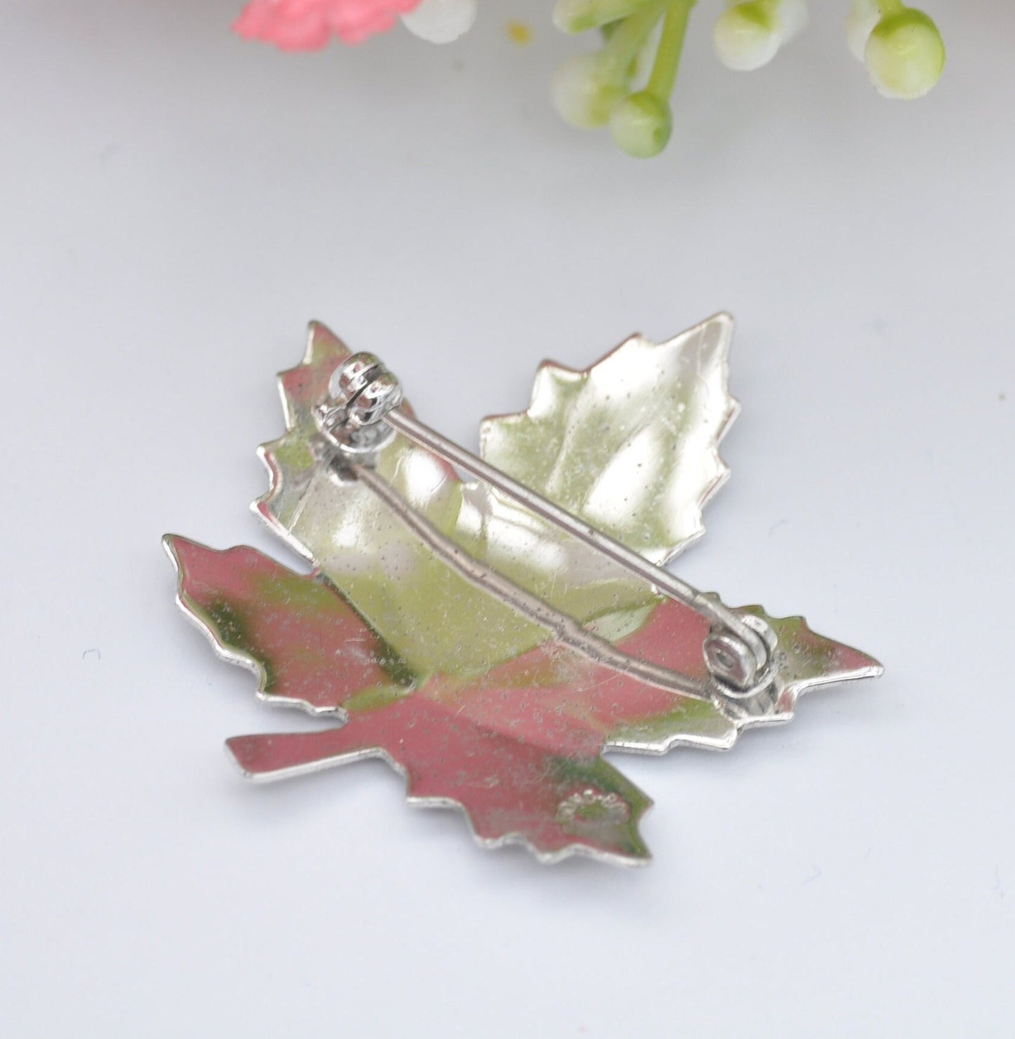 Vintage Bond Boyd Sterling Silver Maple Leaf Brooch - Textured Leaf Design