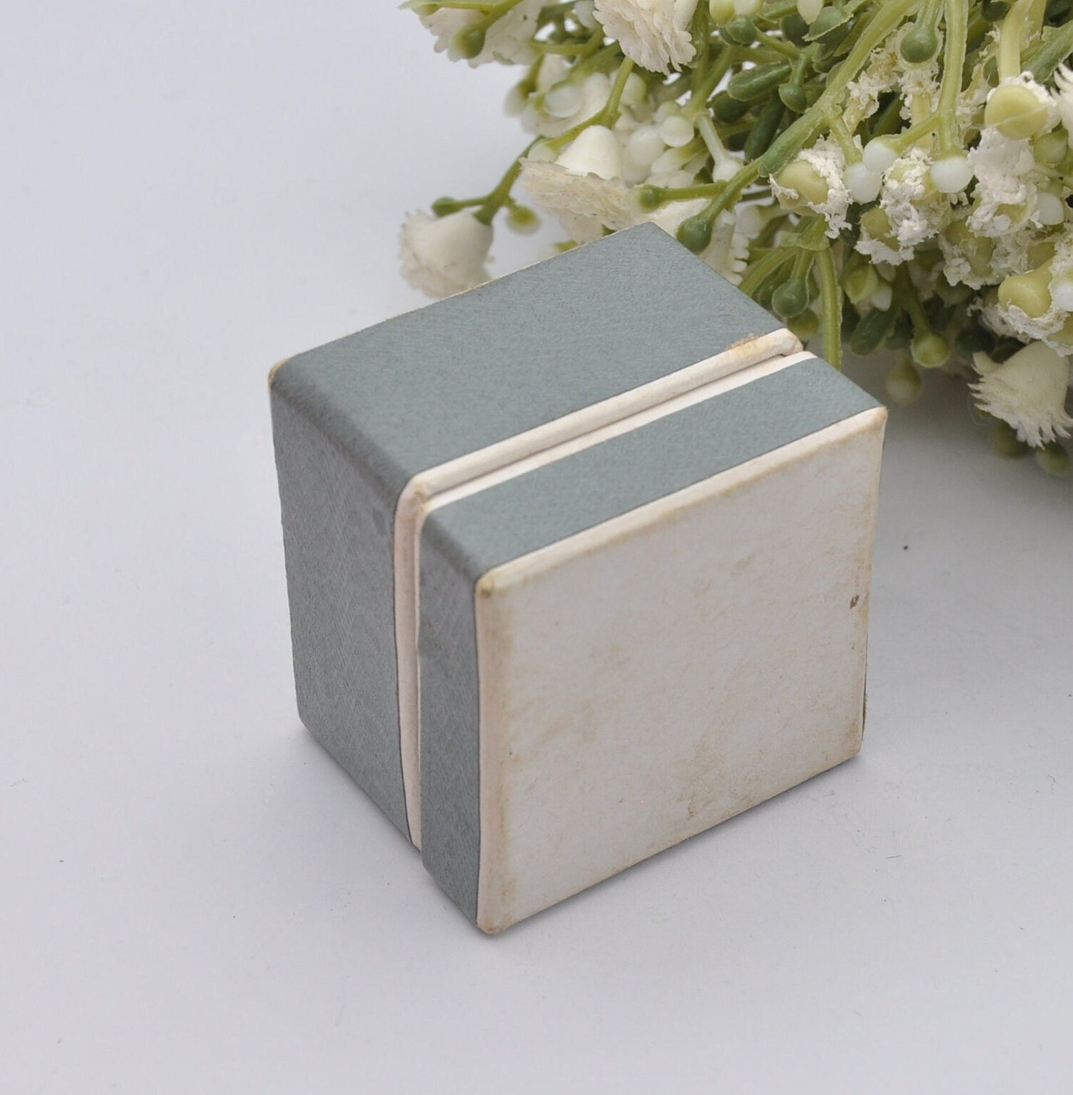 Vintage Blue and Gold Ring Box Carboard Box - Barbara Cattle Jeweller & Silversmith | 65 Stonegate York