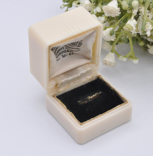 Vintage Art Deco Ivorine Ring Box - Early Plastic Celluloid | Bernard Mitchell Harrogate Jewellers