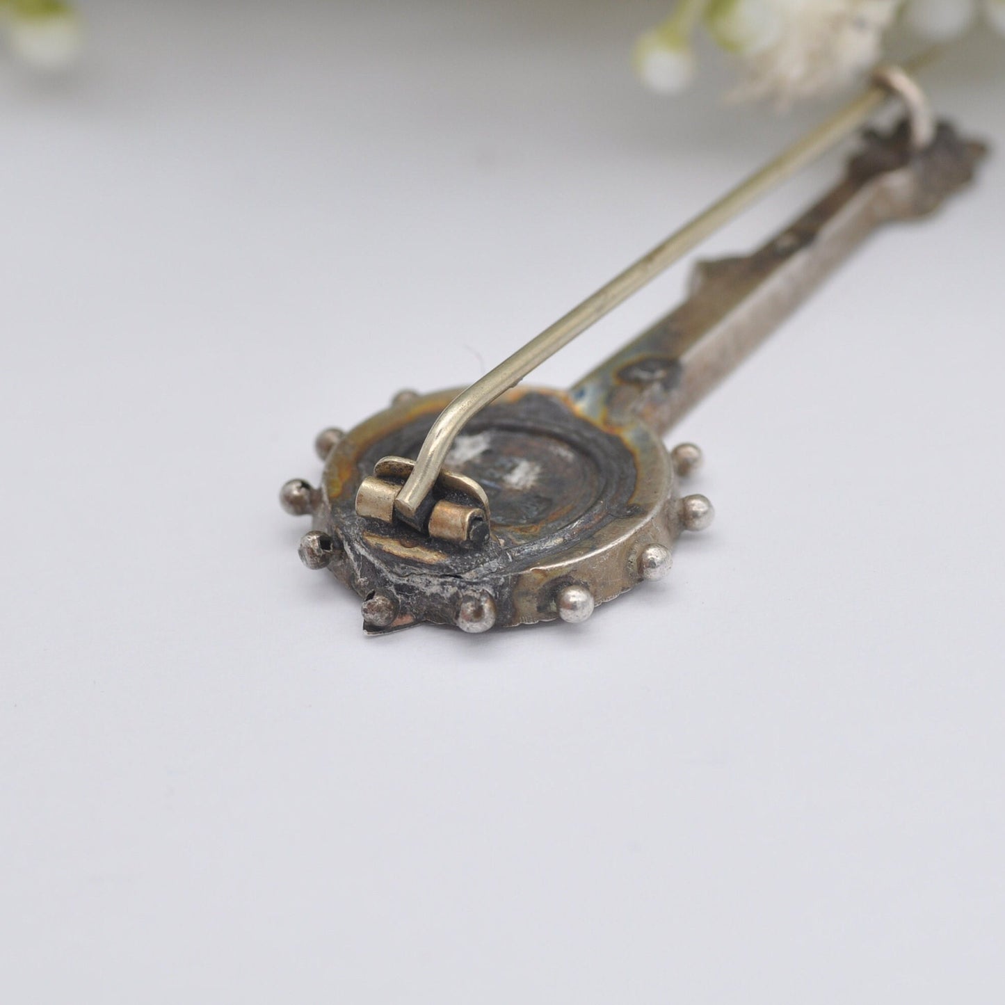 Antique Victorian Sterling Silver Banjo Brooch 1890 by William Twigg - Victorian Novelty Musical Instrument Jewellery | Engraved