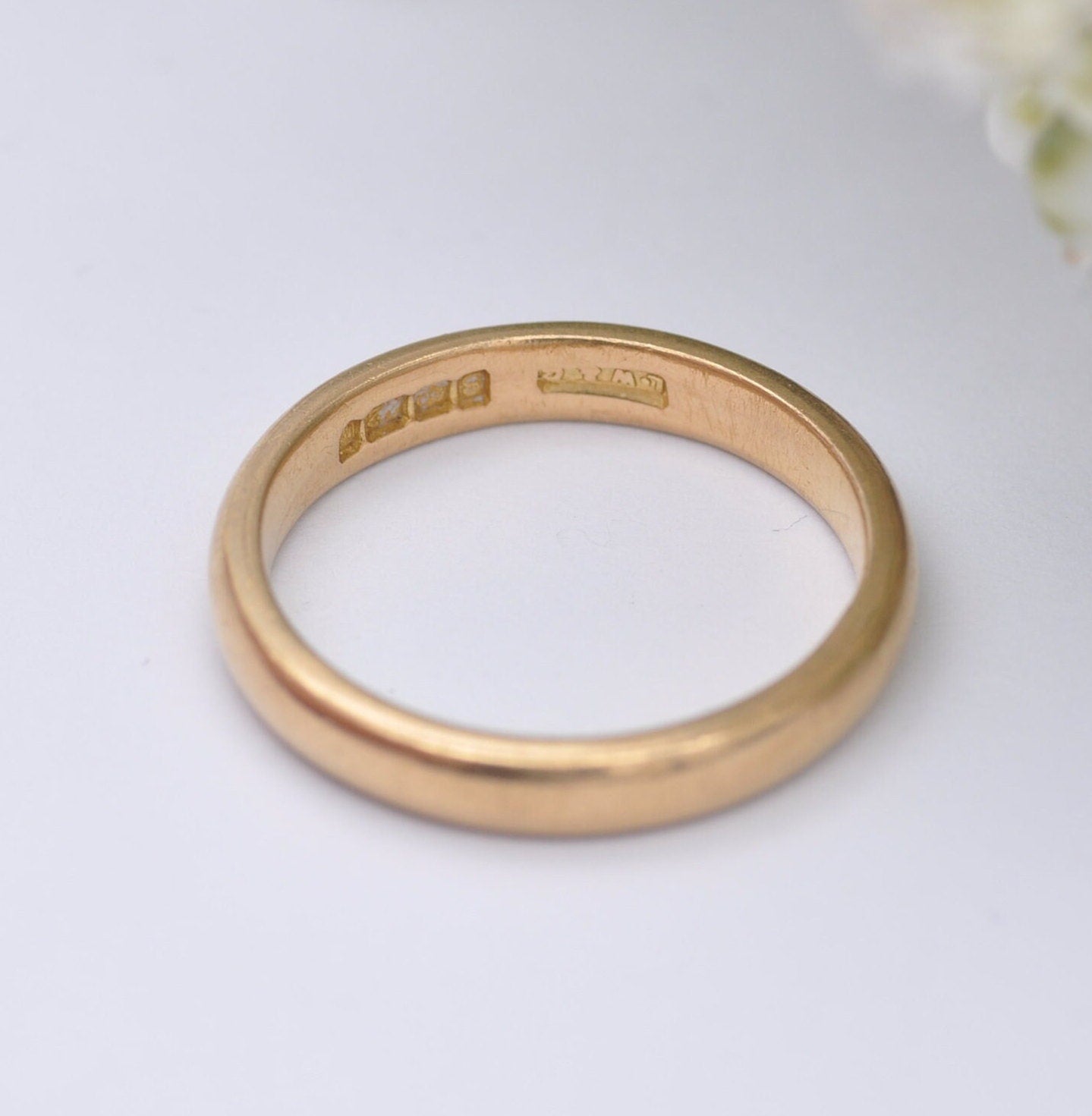 Vintage 22ct Gold Wedding Band 1937 - Mid-Century Wedding Ring | UK Size - M | US Size - 6 1/4