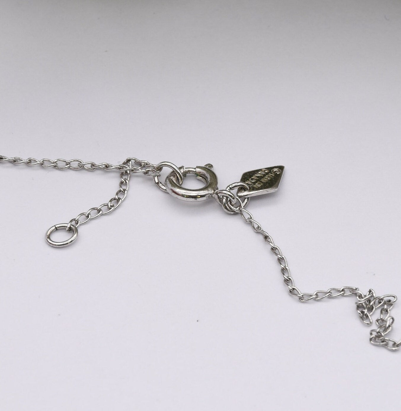 Vintage Sarah Coventry Pendant Necklace - Silver Tone | Mid-Century Brand | Large Teardrop