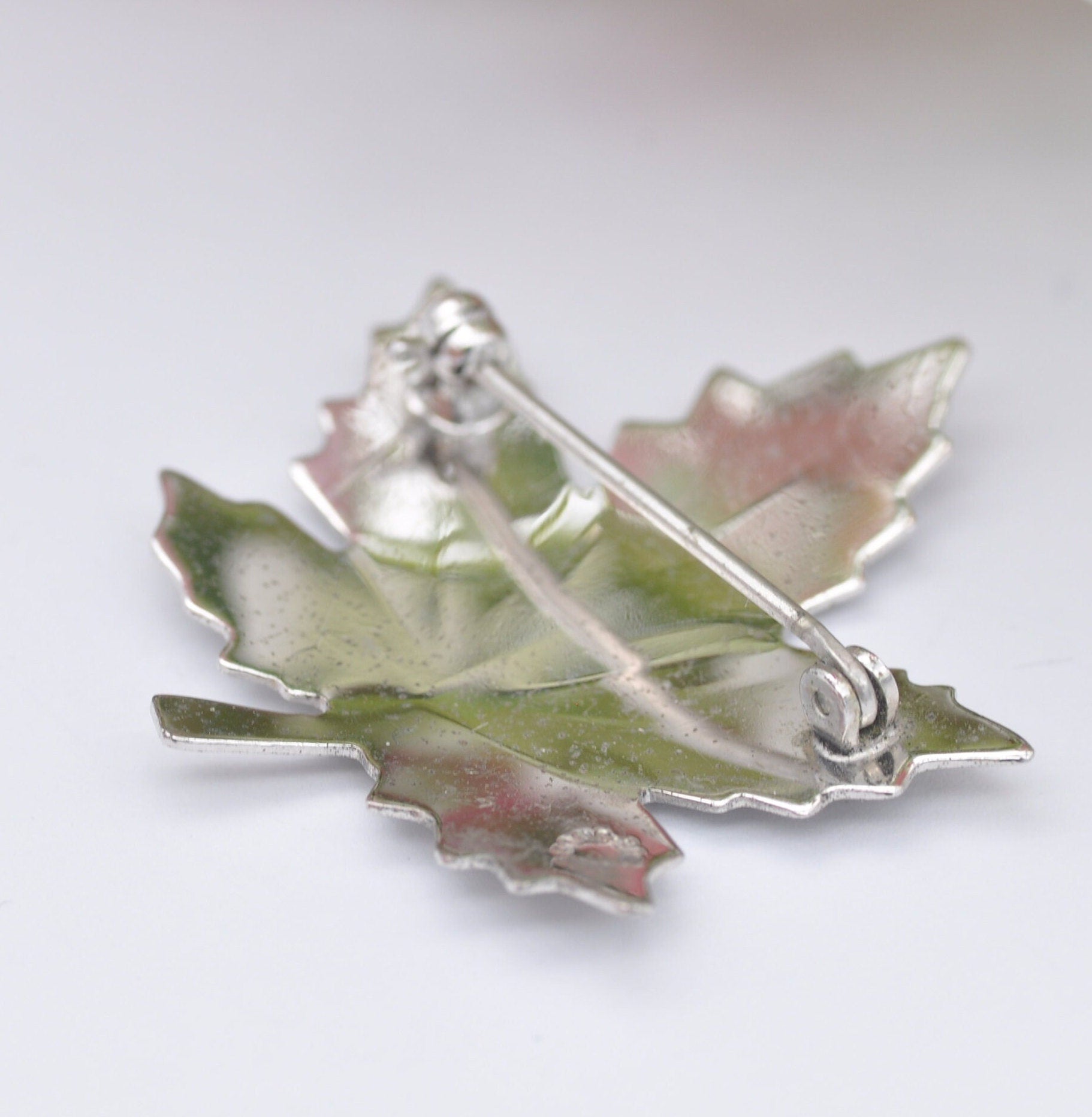 Vintage Bond Boyd Sterling Silver Maple Leaf Brooch - Textured Leaf Design