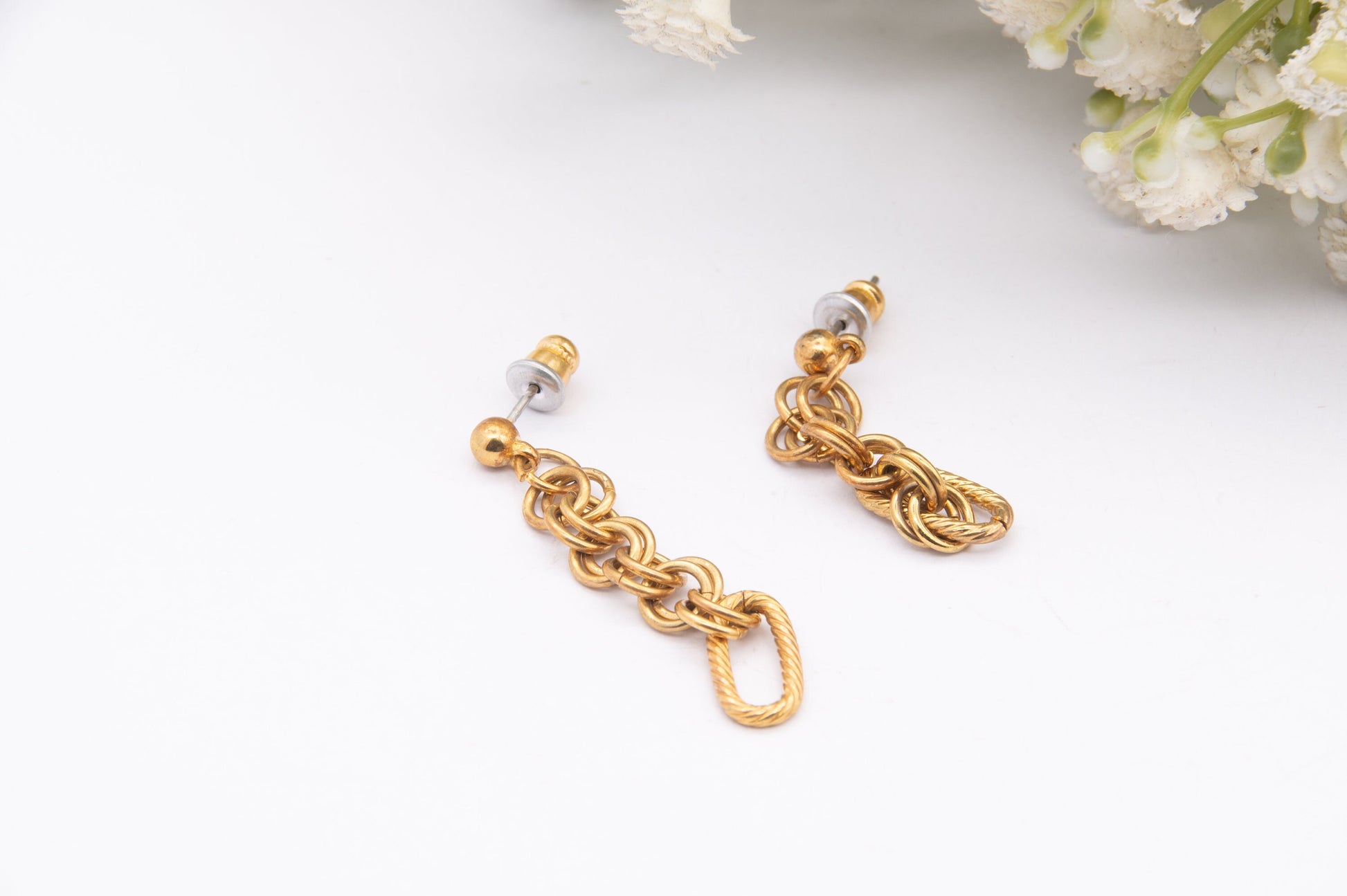 Vintage Necklace Bracelet Earrings Matching Set in a Box - Fancy Figaro Chain Link | Twisted Design | Parure Jewellery Set