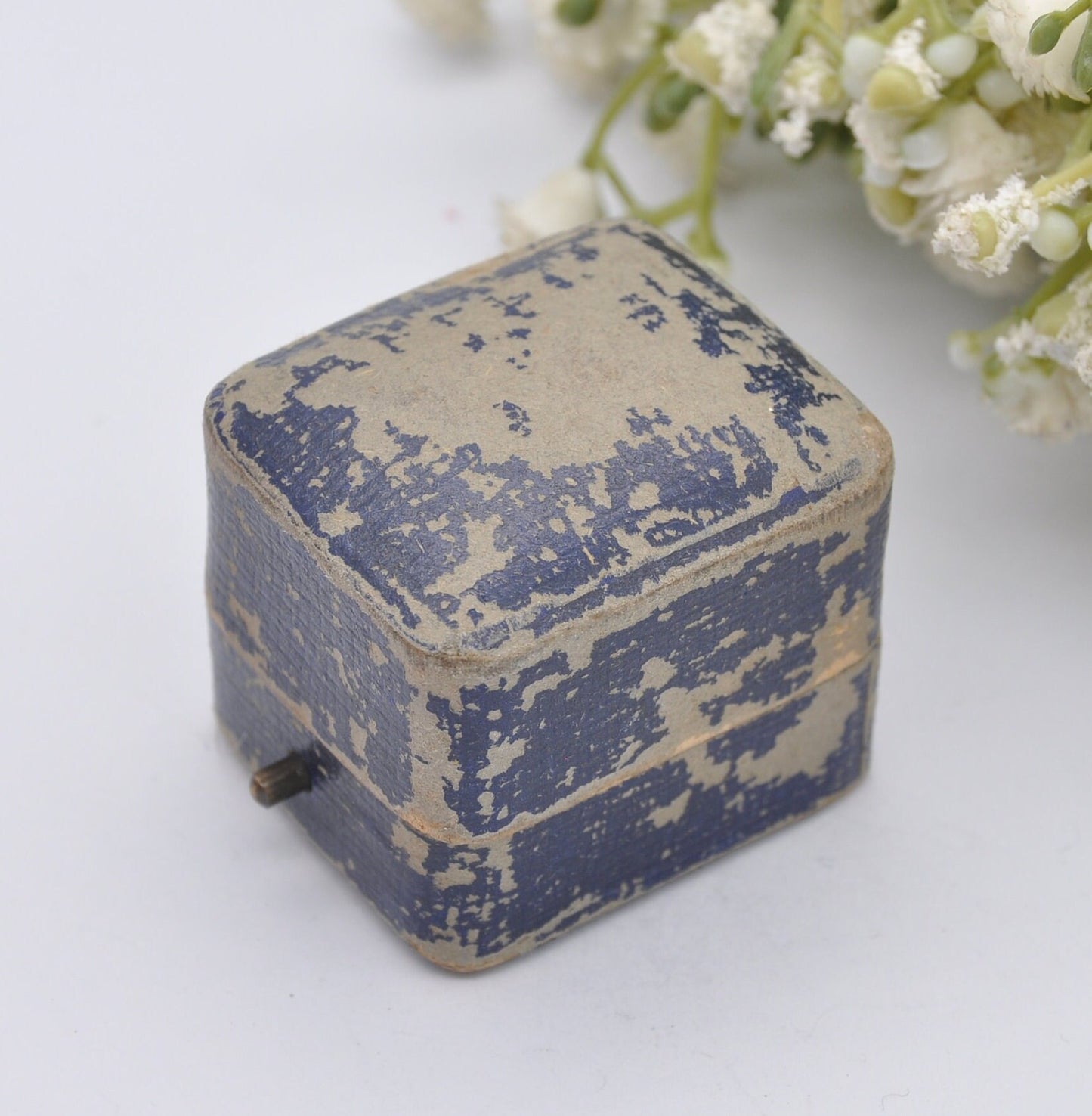 Antique Blue Ring Box - Perry & Son Watchmakers Jewellers | High Street Tooting | Silk and Velvet Lined