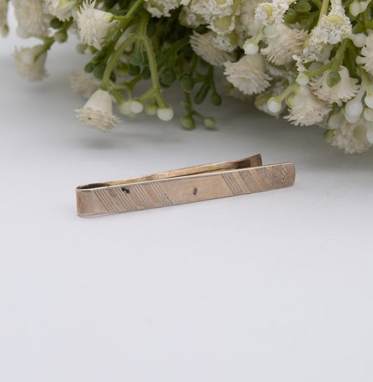 Vintage Silver Tie Clip - Professional Mid-Century Men's Tie Slide