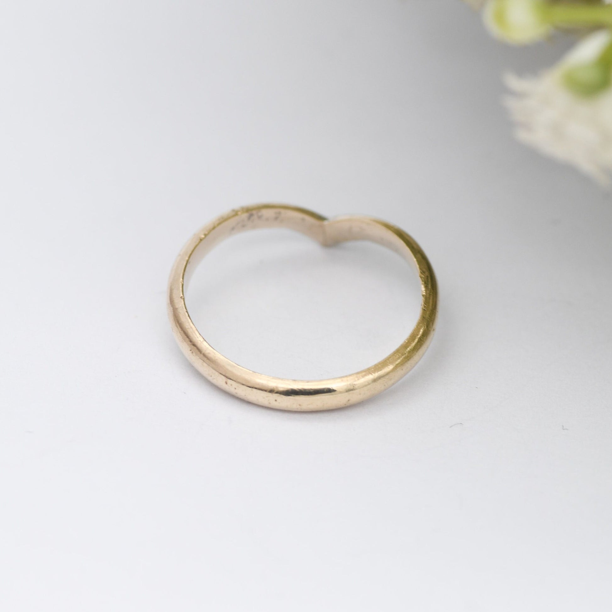 Vintage Sterling Silver Wishbone Ring 1994 by Bracelon BLTD - GolSil Gold Plated | UK Size - N | US Size - 6 3/4