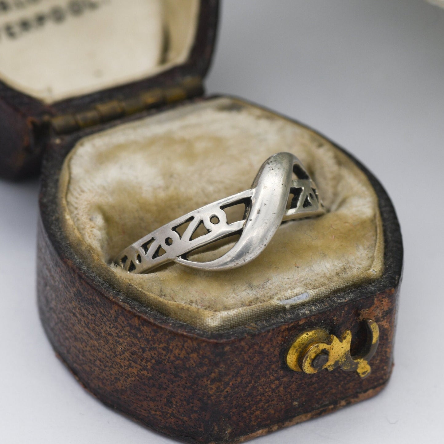 Vintage Sterling Silver Wave Form S Ring - Openwork Band | Everyday Jewellery | UK Size - L 1/2 | US Size - 6