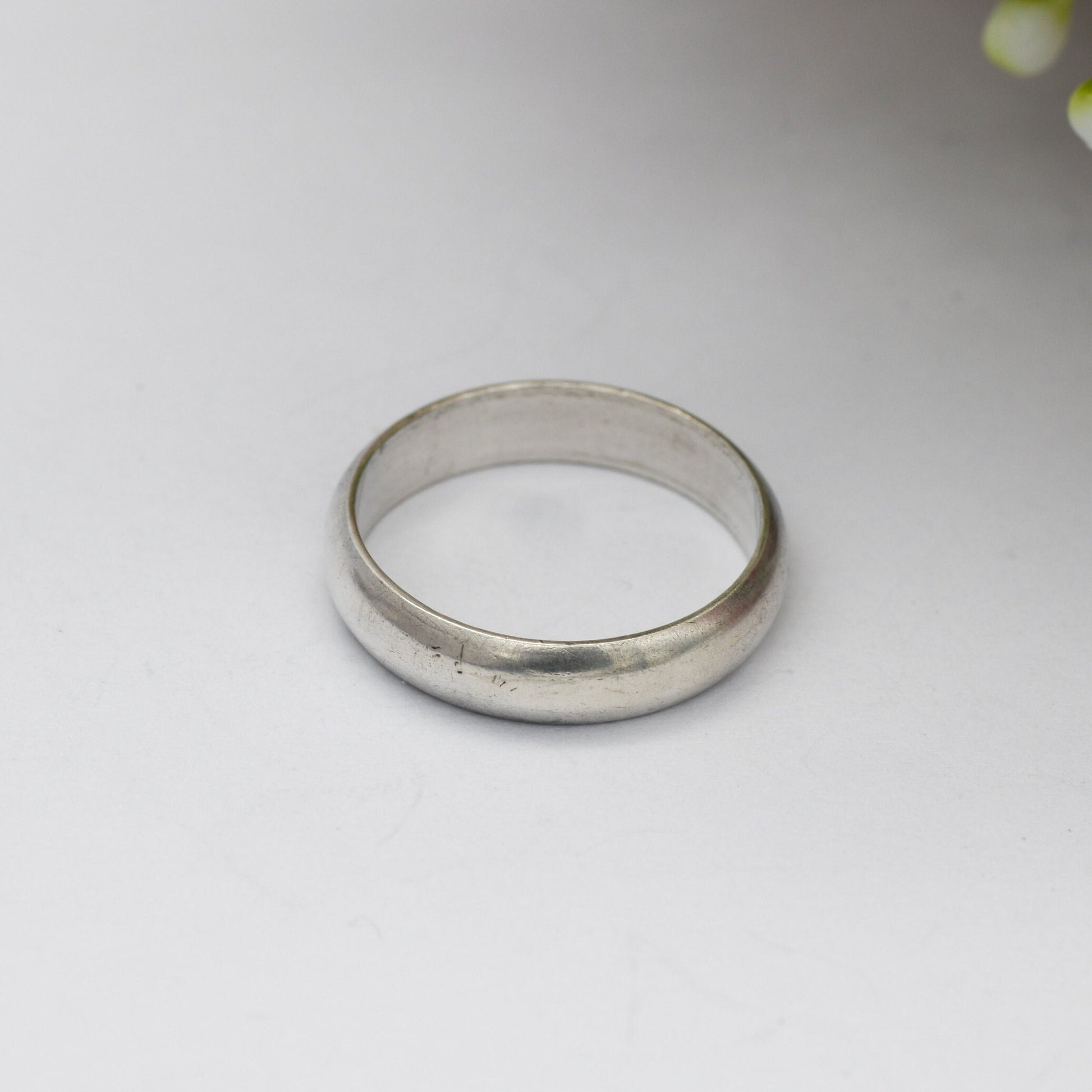 Vintage Sterling Silver Band Ring 1989 - Exchange Findings Ltd | 1980s Wedding Band | Minimalist Unisex Ring | UK Size - M | US Size - 6 1/4