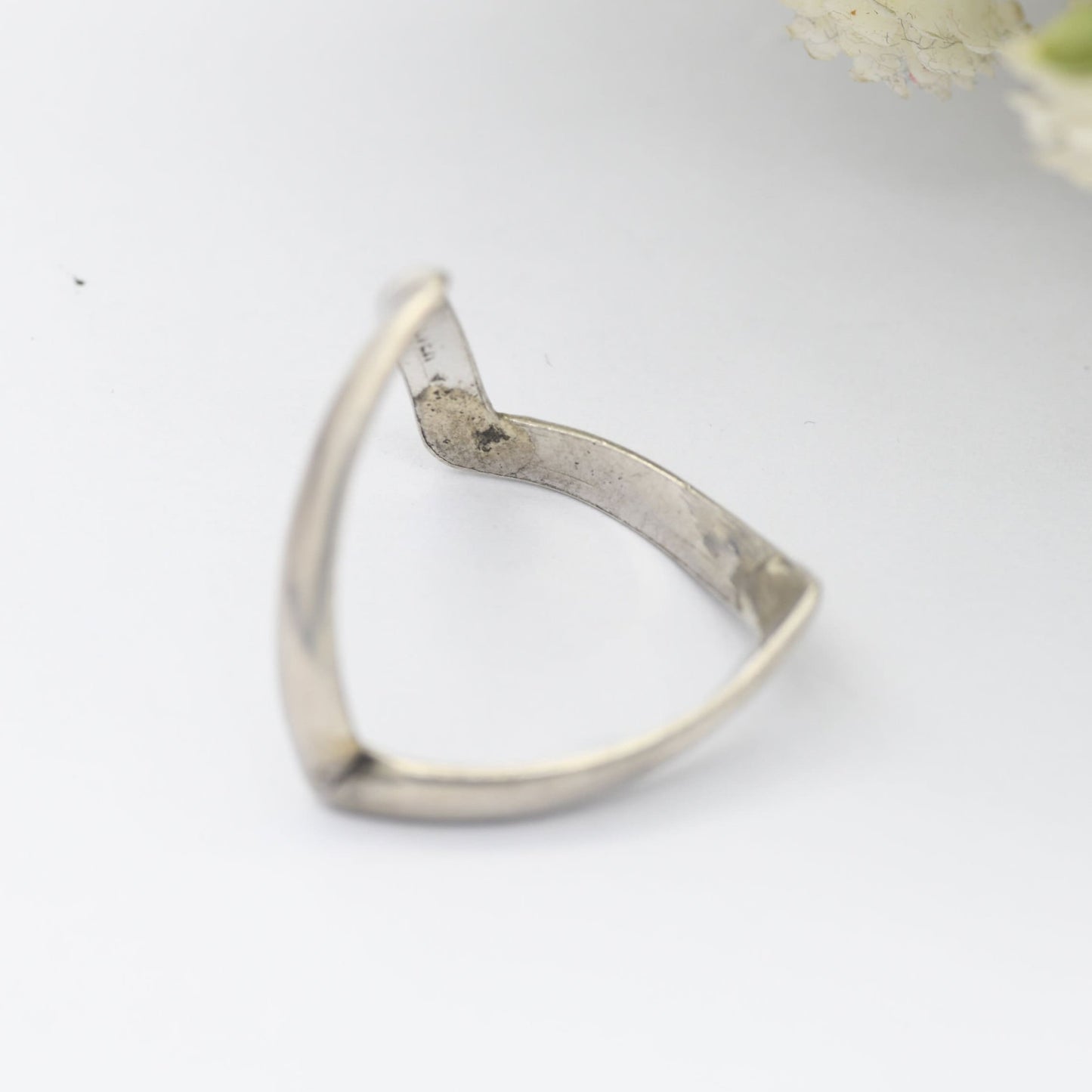 Vintage Sterling Silver Full Wishbone Ring - Minimalist Band | Unisex | UK Size - P 1/2 | US Size - 8