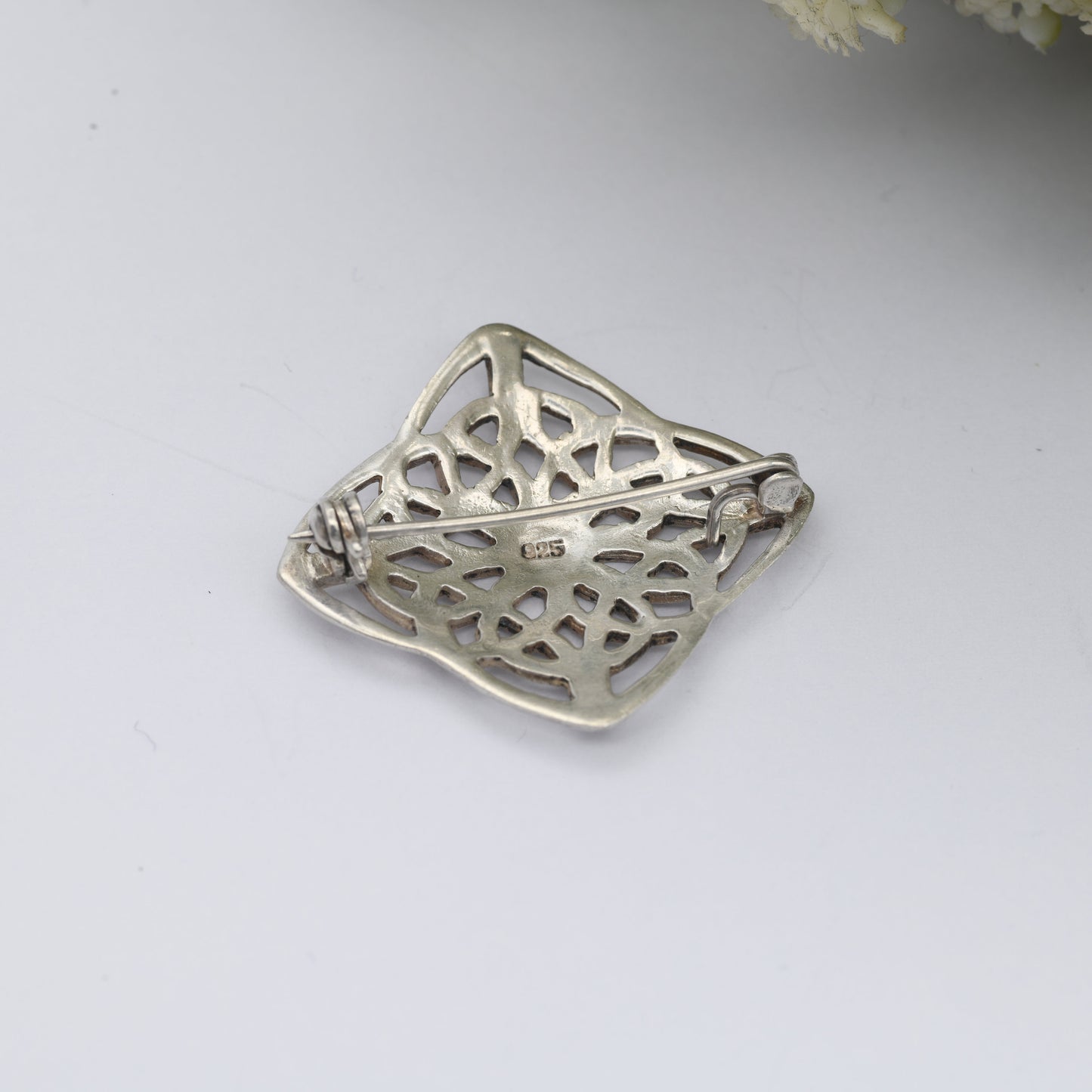 Vintage Scottish Sterling Silver Brooch with Openwork Celtic Knot Design