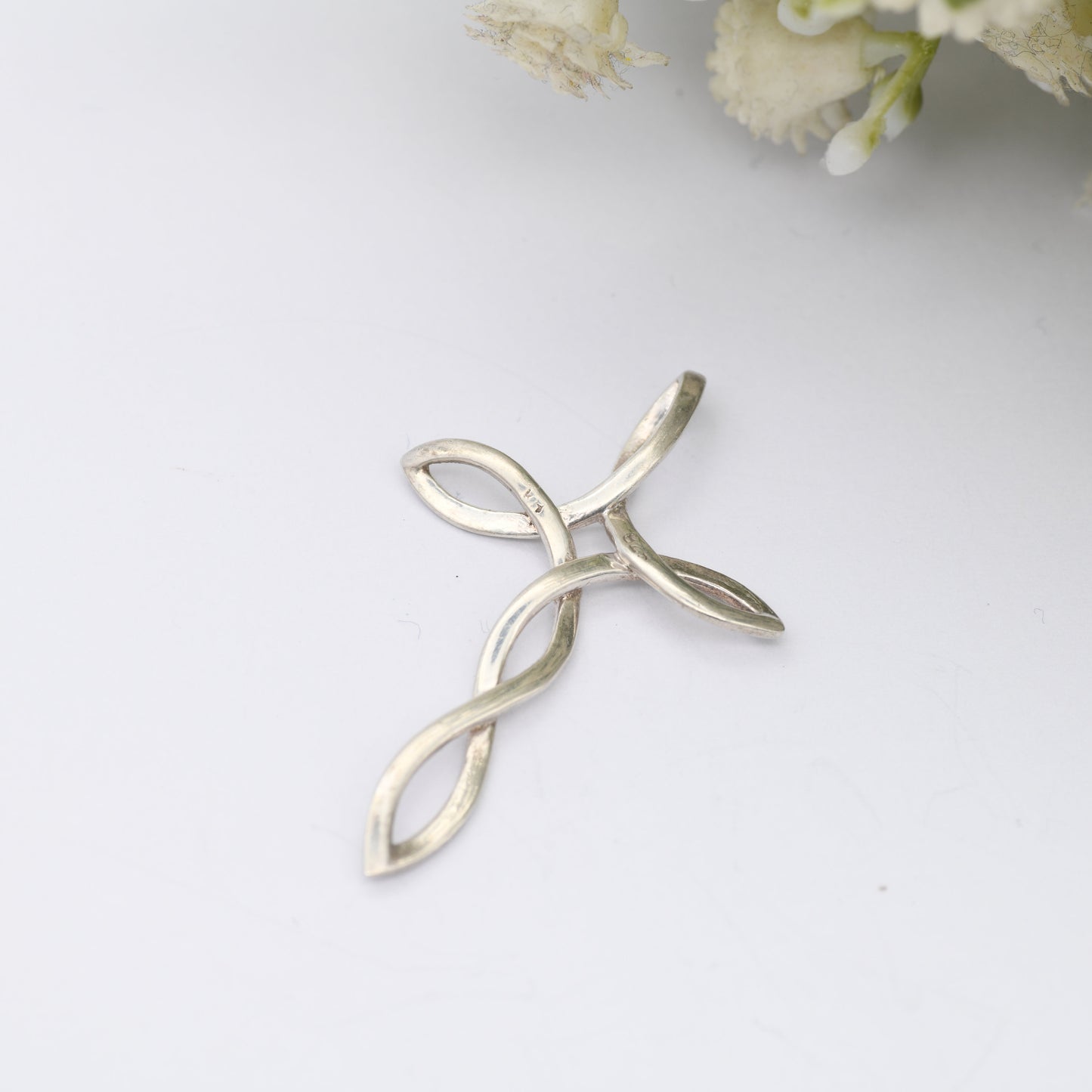 Vintage Sterling Silver Cross Pendant - Twisted Cross | Celtic | Openwork