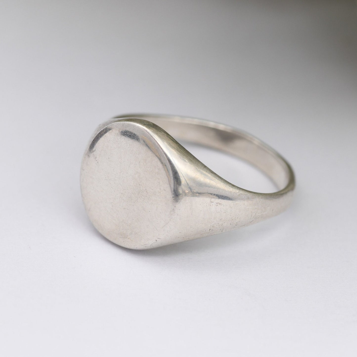 Vintage Sterling Silver Signet Ring - Small Pinkie Ring | Unisex Everyday Silver | UK Size - L | US Size - 5 3/4