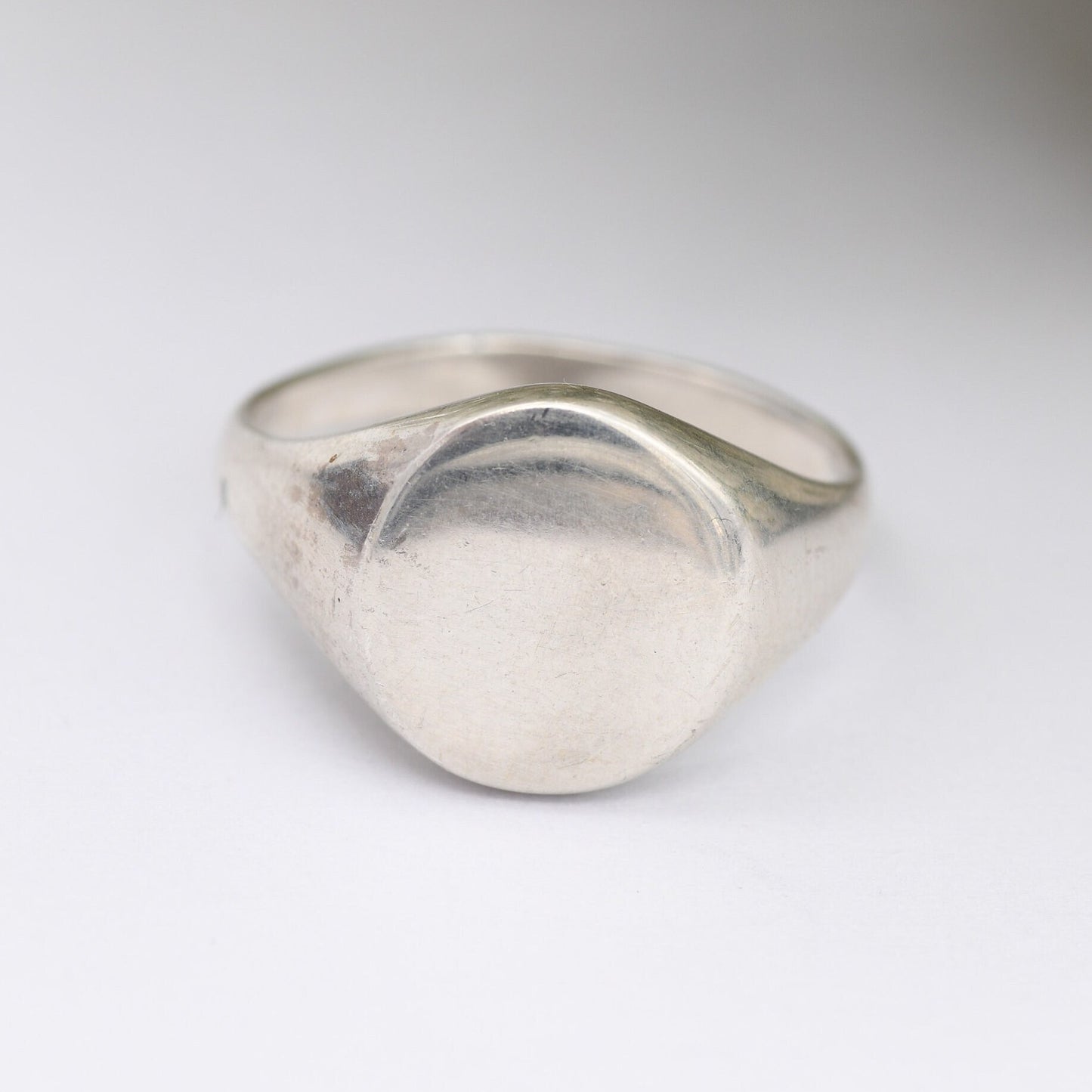 Vintage Sterling Silver Signet Ring - Small Pinkie Ring | Unisex Everyday Silver | UK Size - L | US Size - 5 3/4