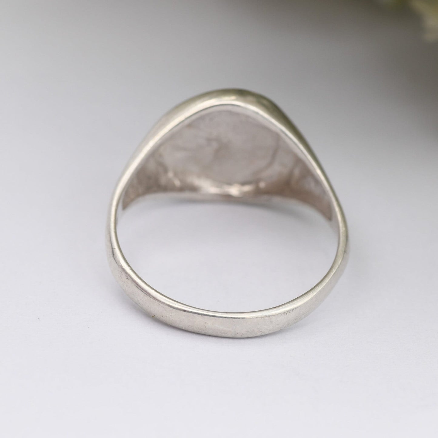 Vintage Sterling Silver Signet Ring - Small Pinkie Ring | Unisex Everyday Silver | UK Size - L | US Size - 5 3/4