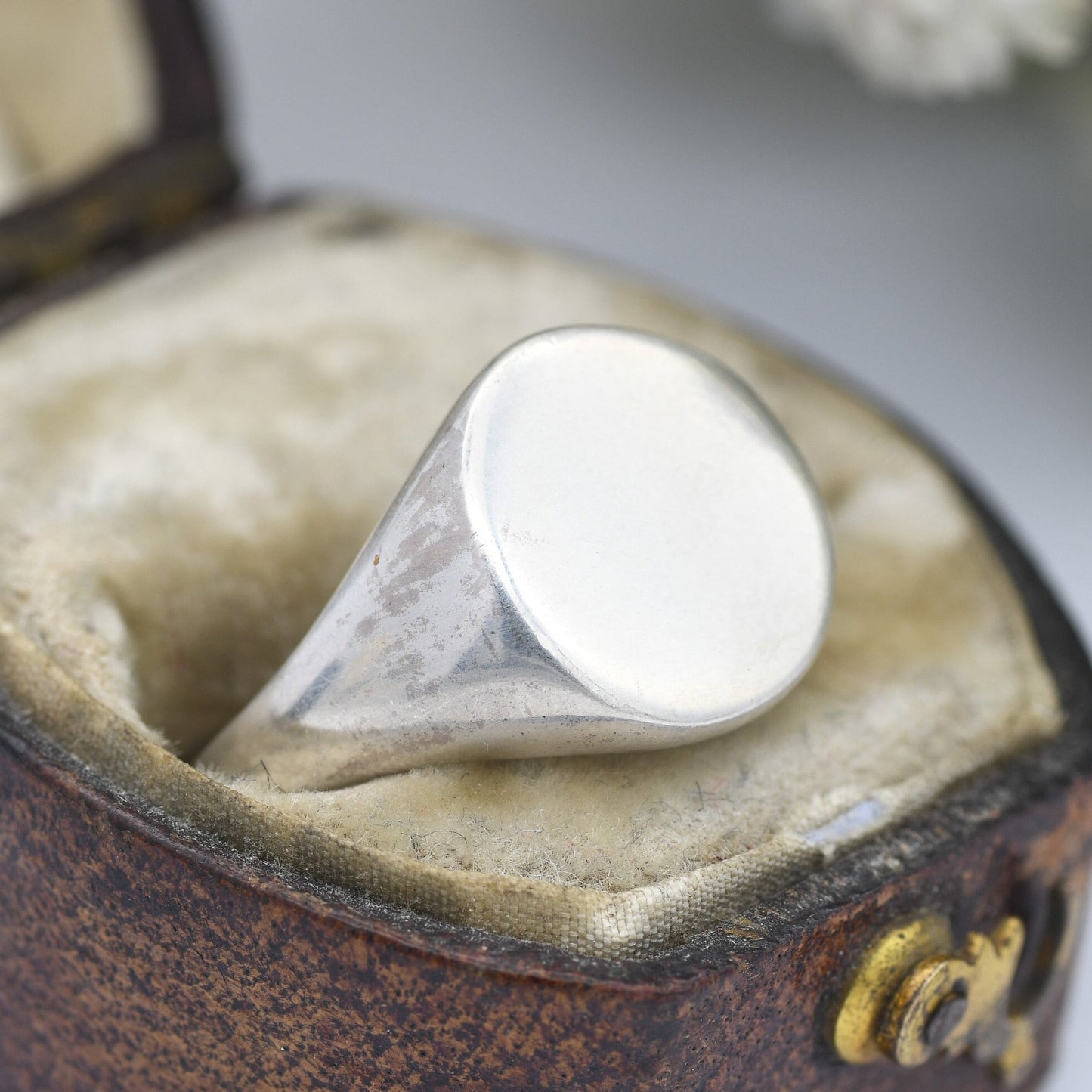 Vintage Sterling Silver Signet Ring - Small Pinkie Ring | Unisex Everyday Silver | UK Size - L | US Size - 5 3/4