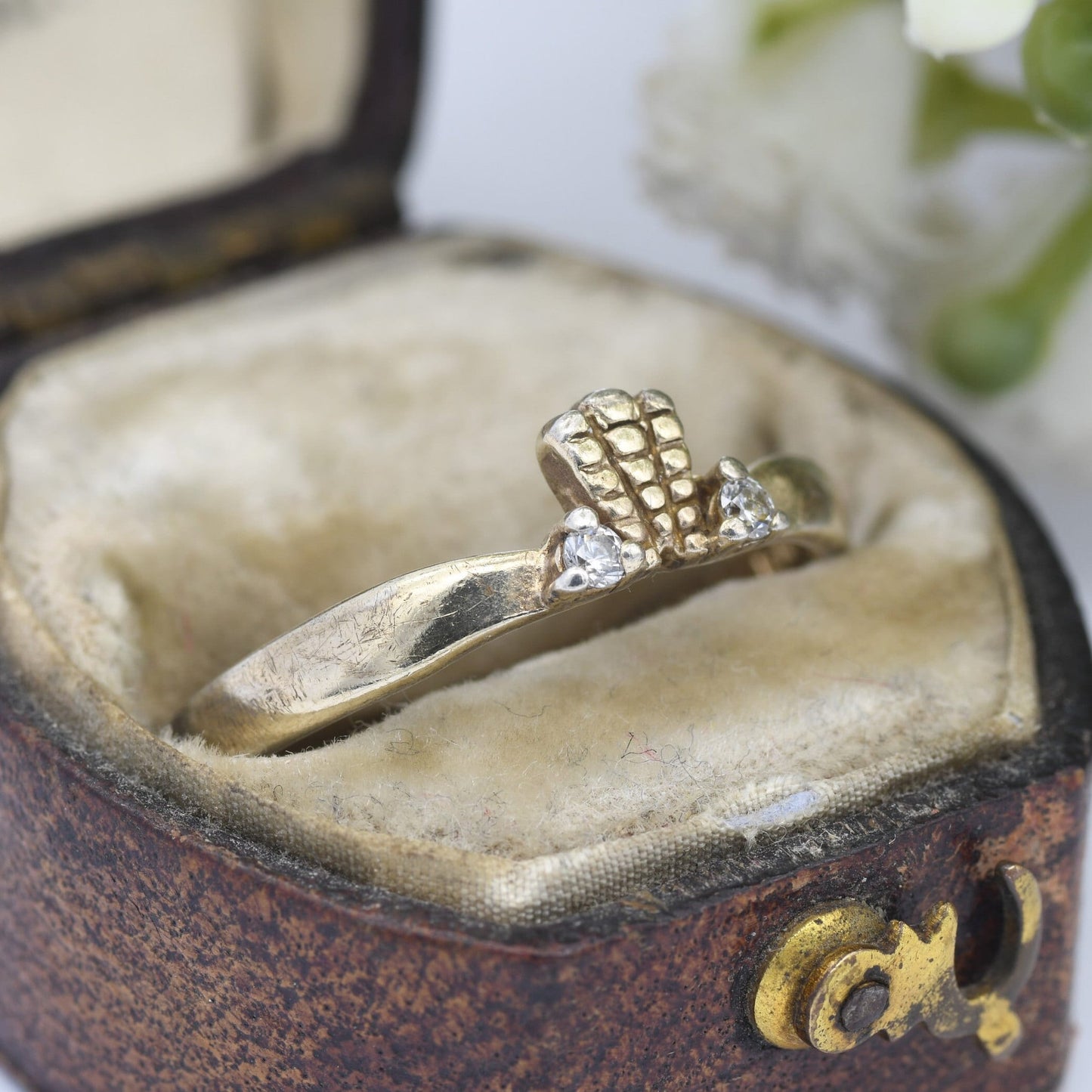 Gold Plated Sterling Silver CZ Ring - Everyday Silver Jewellery | UK Size - O 1/2 | US Size - 7 1/4