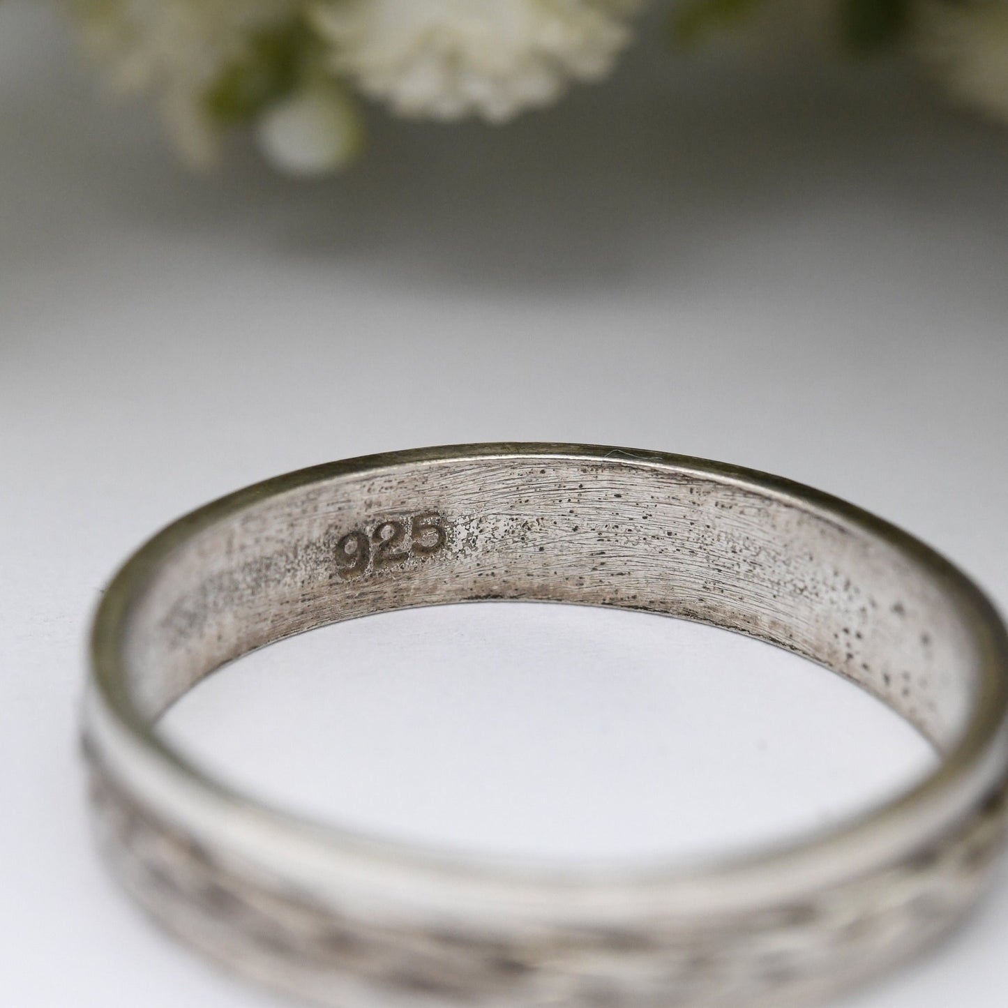 Vintage Sterling Silver Spinning Band Ring - Woven Knotted Band | Unisex Men's Jewellery | Large Size | UK Size - Z 1/2 | US Size - 12 3/4